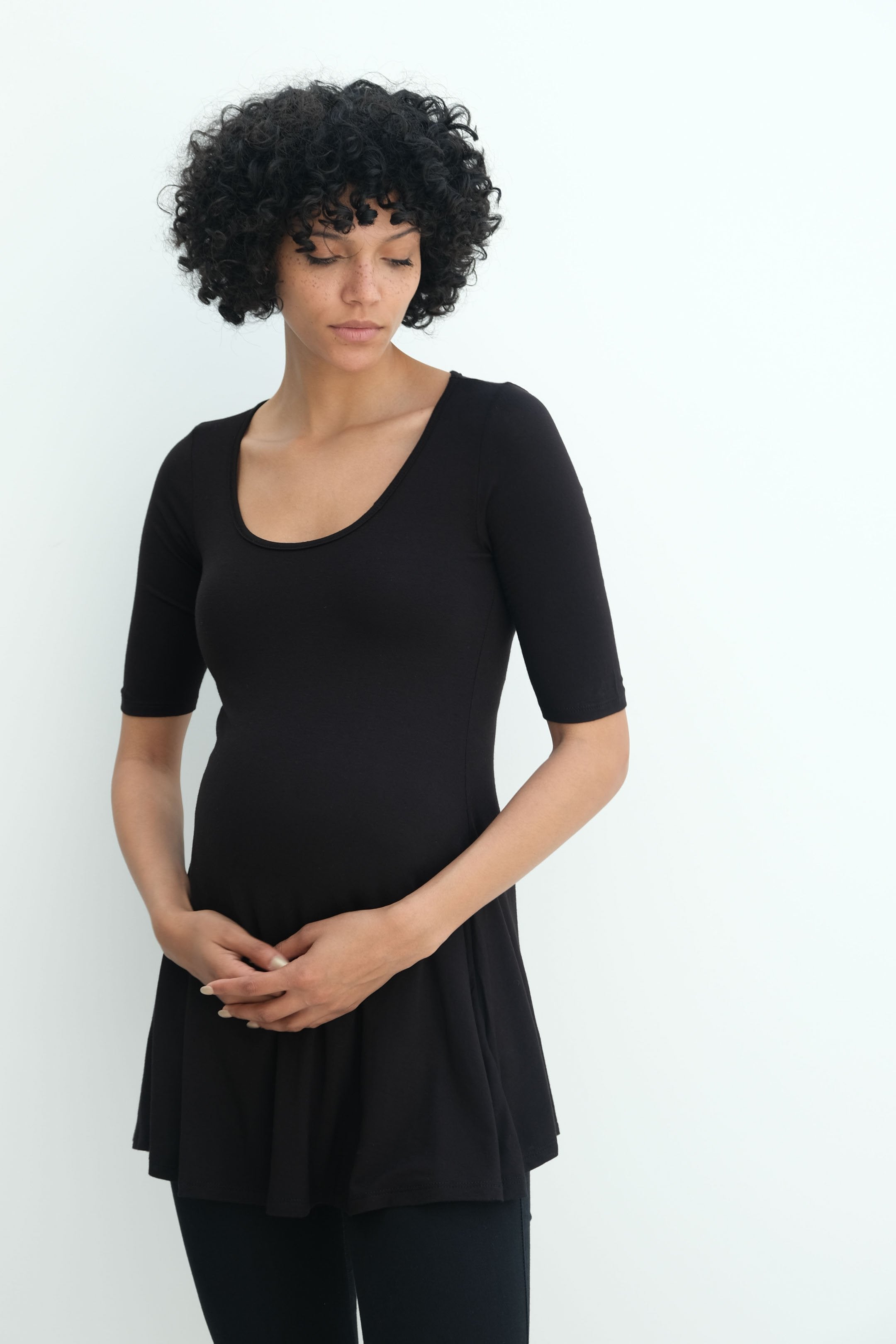 Tori | Cute Mini Fitted Maternity Dress With Short Sleeves Tori | Cute Mini Fitted Maternity Dress With Short Sleeves