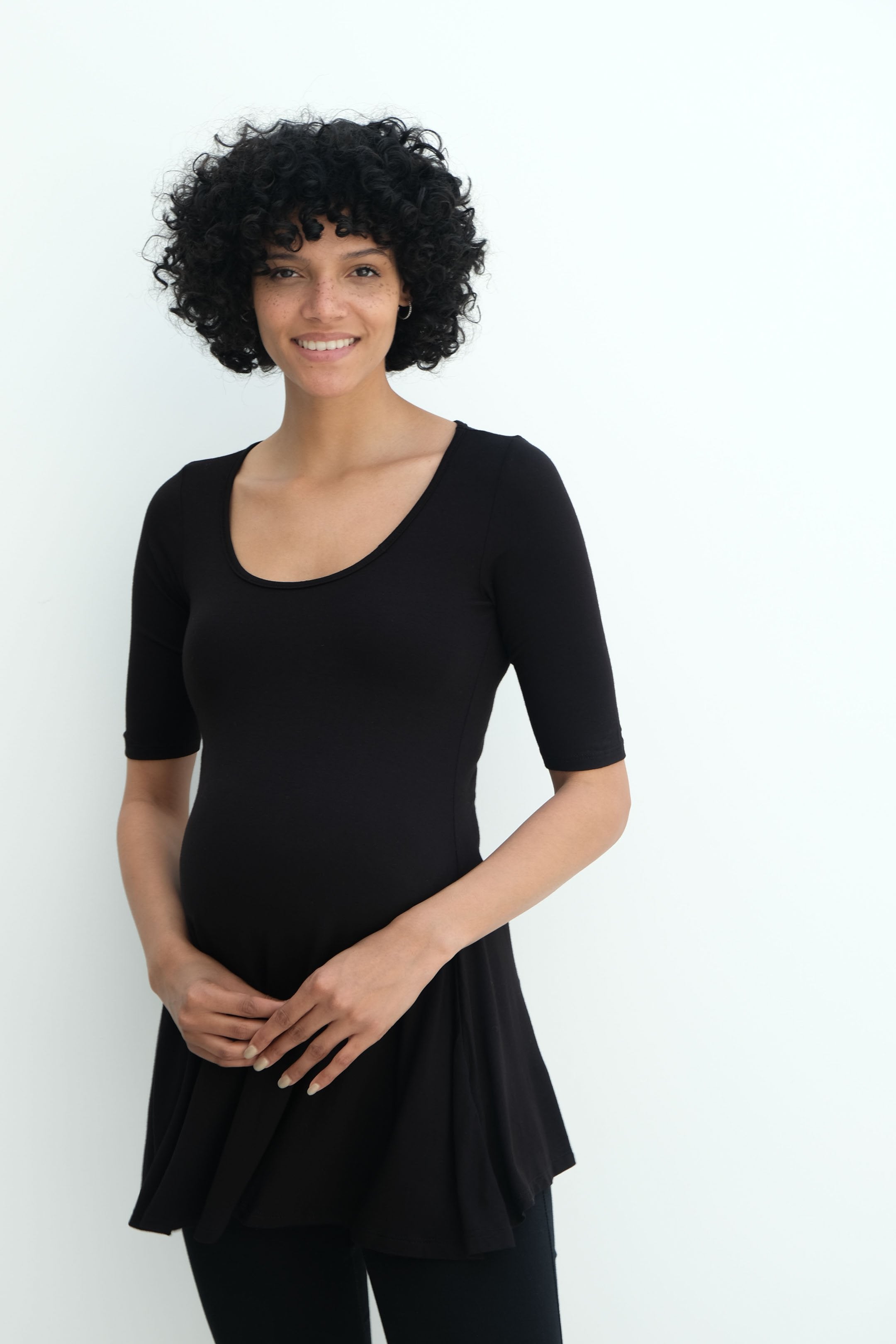 Tori | Cute Mini Fitted Maternity Dress With Short Sleeves Tori | Cute Mini Fitted Maternity Dress With Short Sleeves