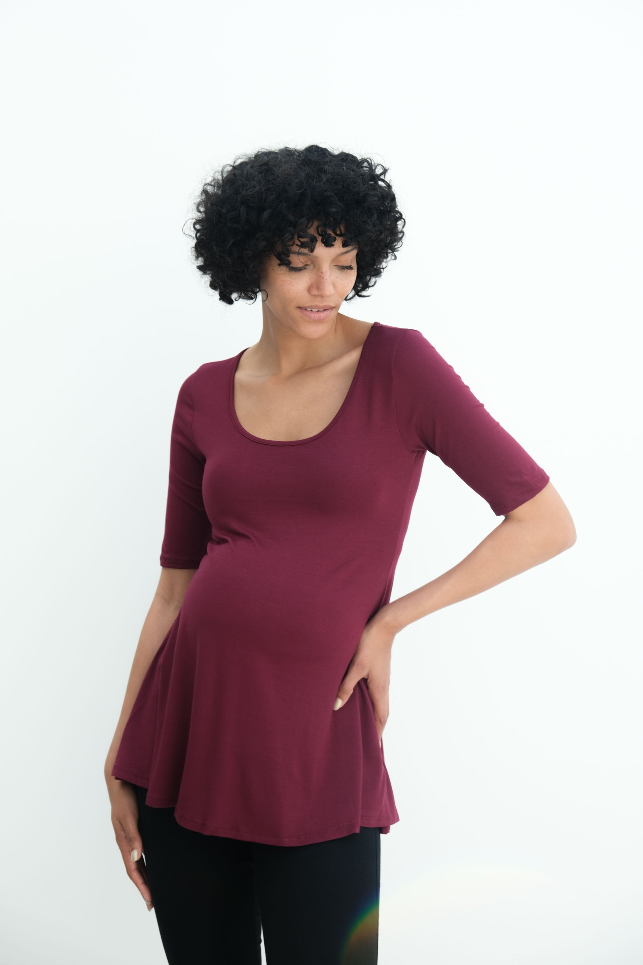 Tori | Cute Mini Fitted Maternity Dress With Short Sleeves Tori | Cute Mini Fitted Maternity Dress With Short Sleeves