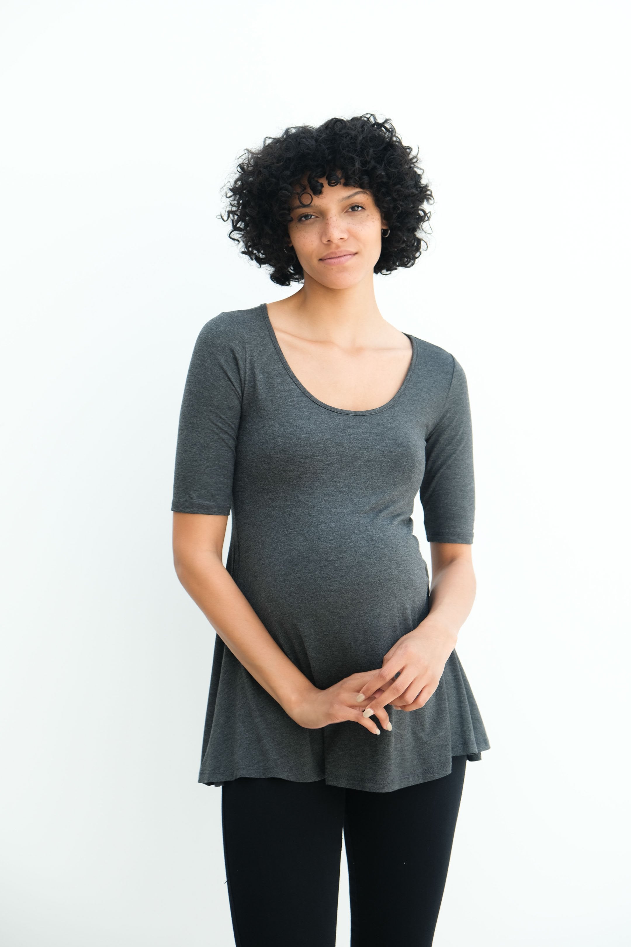 Tori | Cute Mini Fitted Maternity Dress With Short Sleeves Tori | Cute Mini Fitted Maternity Dress With Short Sleeves