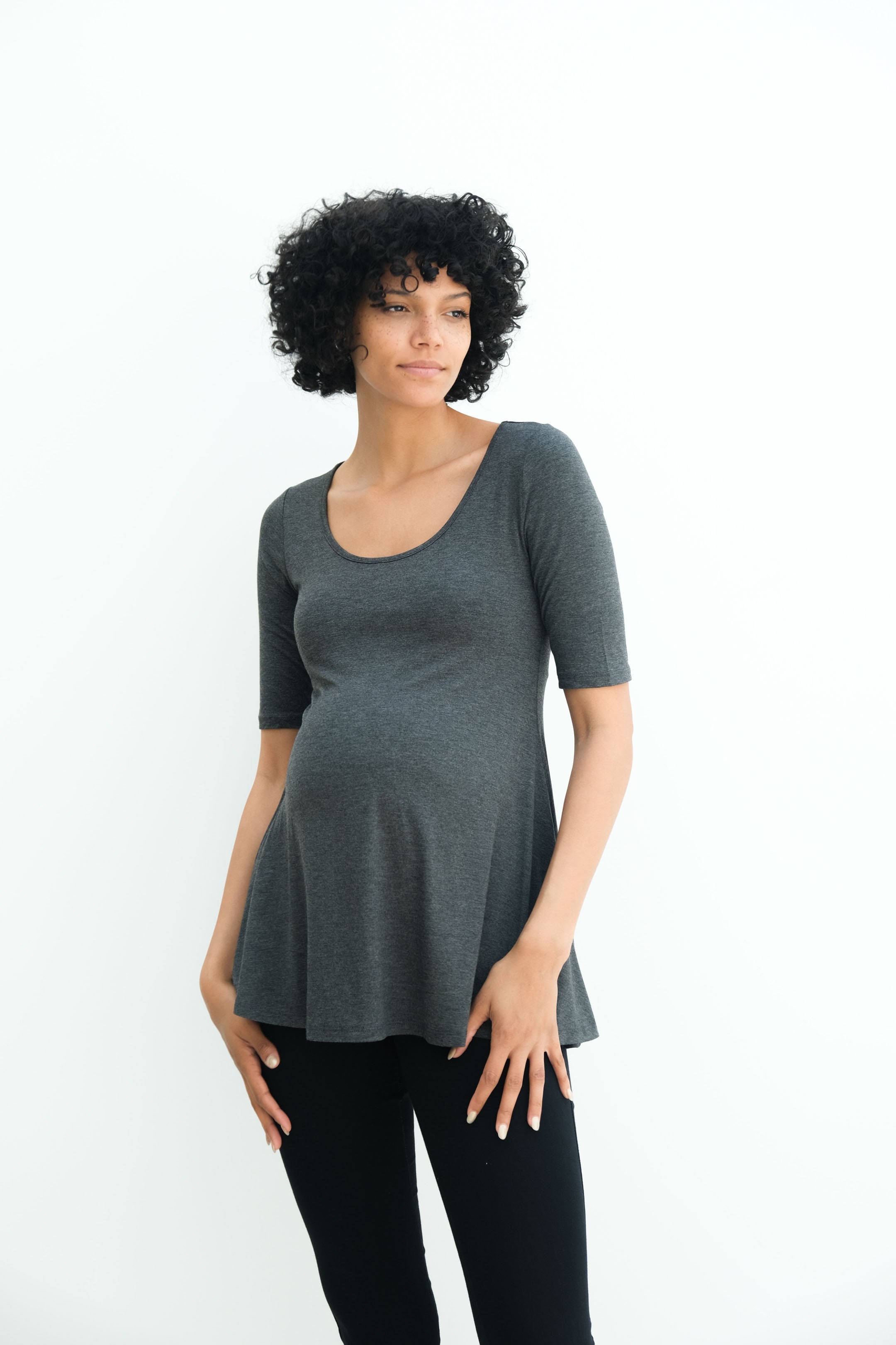 Tori | Cute Mini Fitted Maternity Dress With Short Sleeves Tori | Cute Mini Fitted Maternity Dress With Short Sleeves