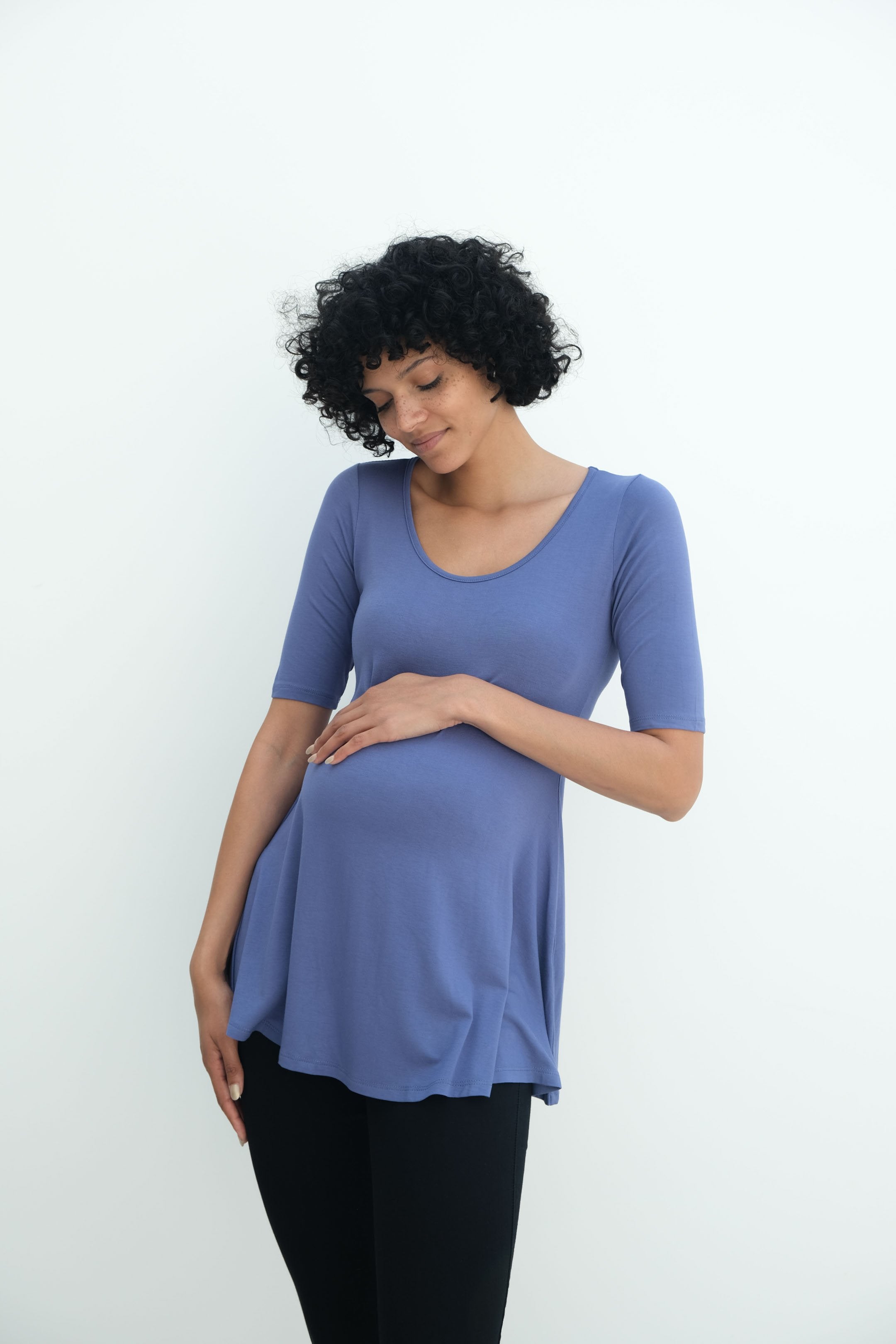 Tori | Cute Mini Fitted Maternity Dress With Short Sleeves Tori | Cute Mini Fitted Maternity Dress With Short Sleeves
