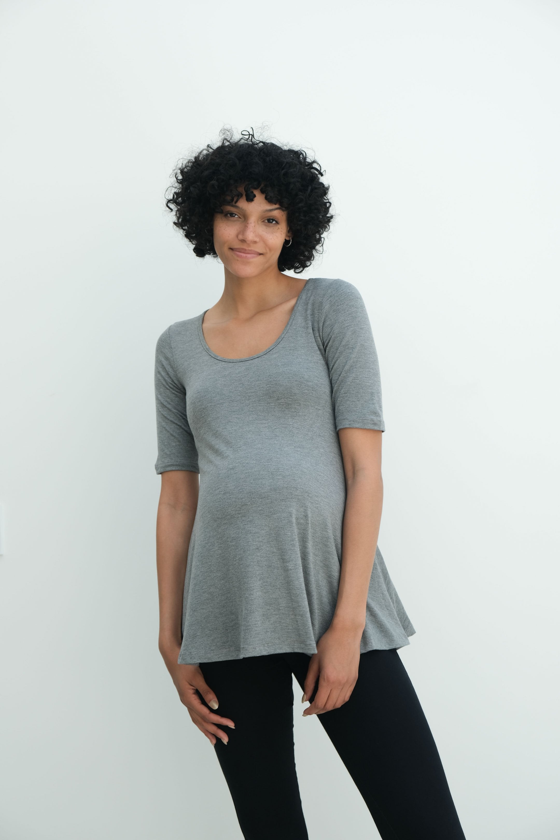 Tori | Cute Mini Fitted Maternity Dress With Short Sleeves Tori | Cute Mini Fitted Maternity Dress With Short Sleeves