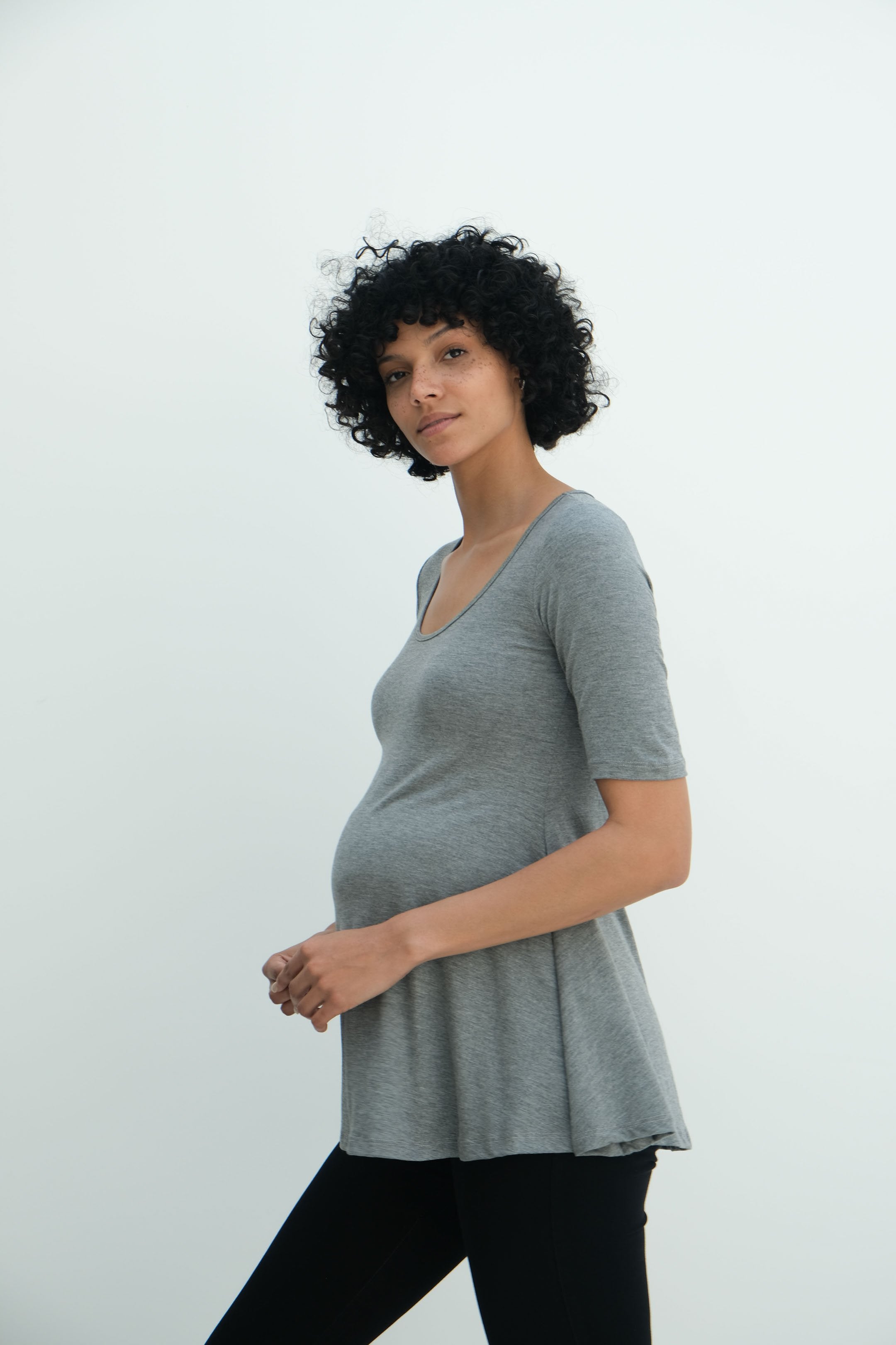 Tori | Cute Mini Fitted Maternity Dress With Short Sleeves Tori | Cute Mini Fitted Maternity Dress With Short Sleeves