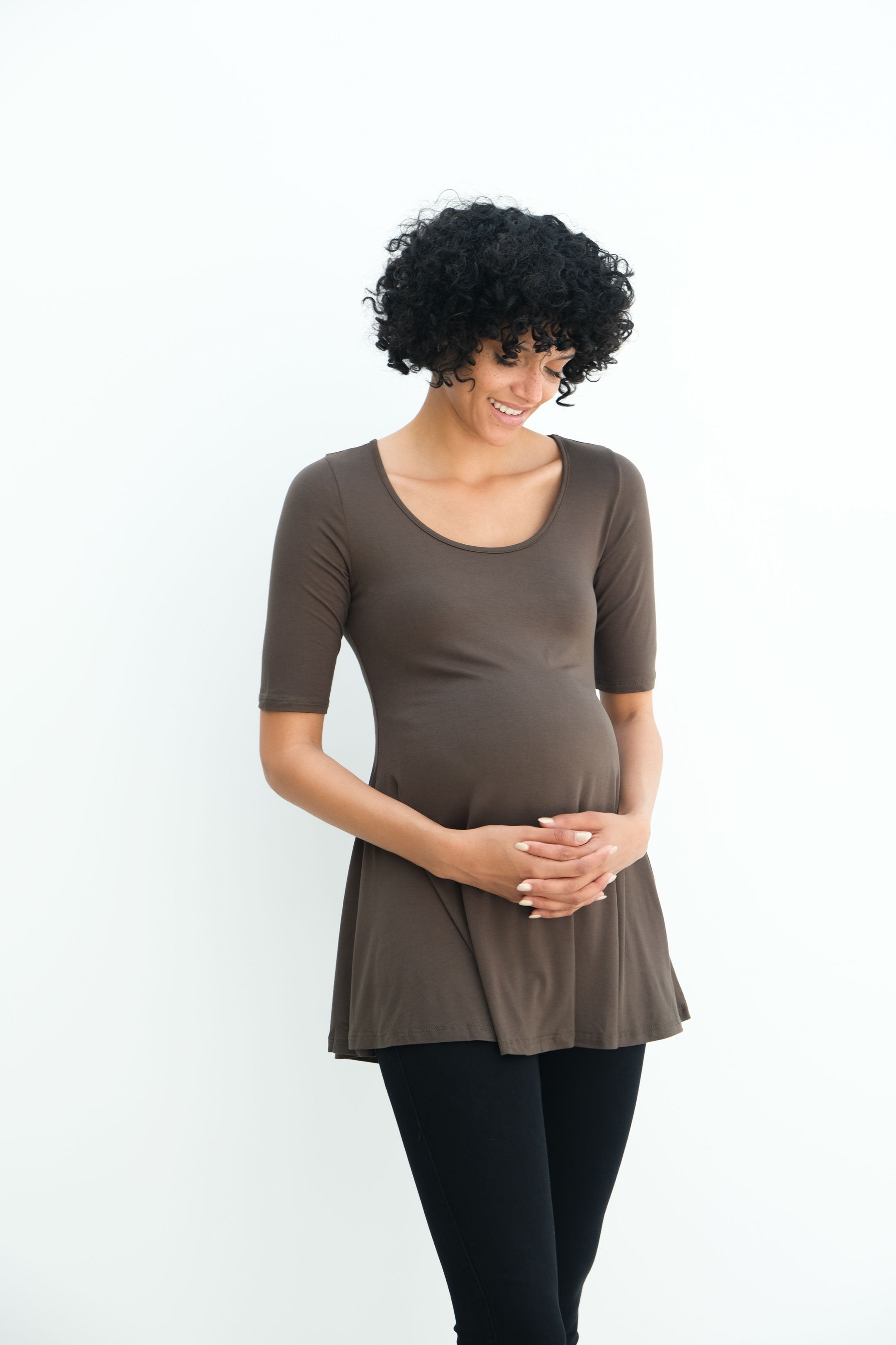 Tori | Cute Mini Fitted Maternity Dress With Short Sleeves Tori | Cute Mini Fitted Maternity Dress With Short Sleeves