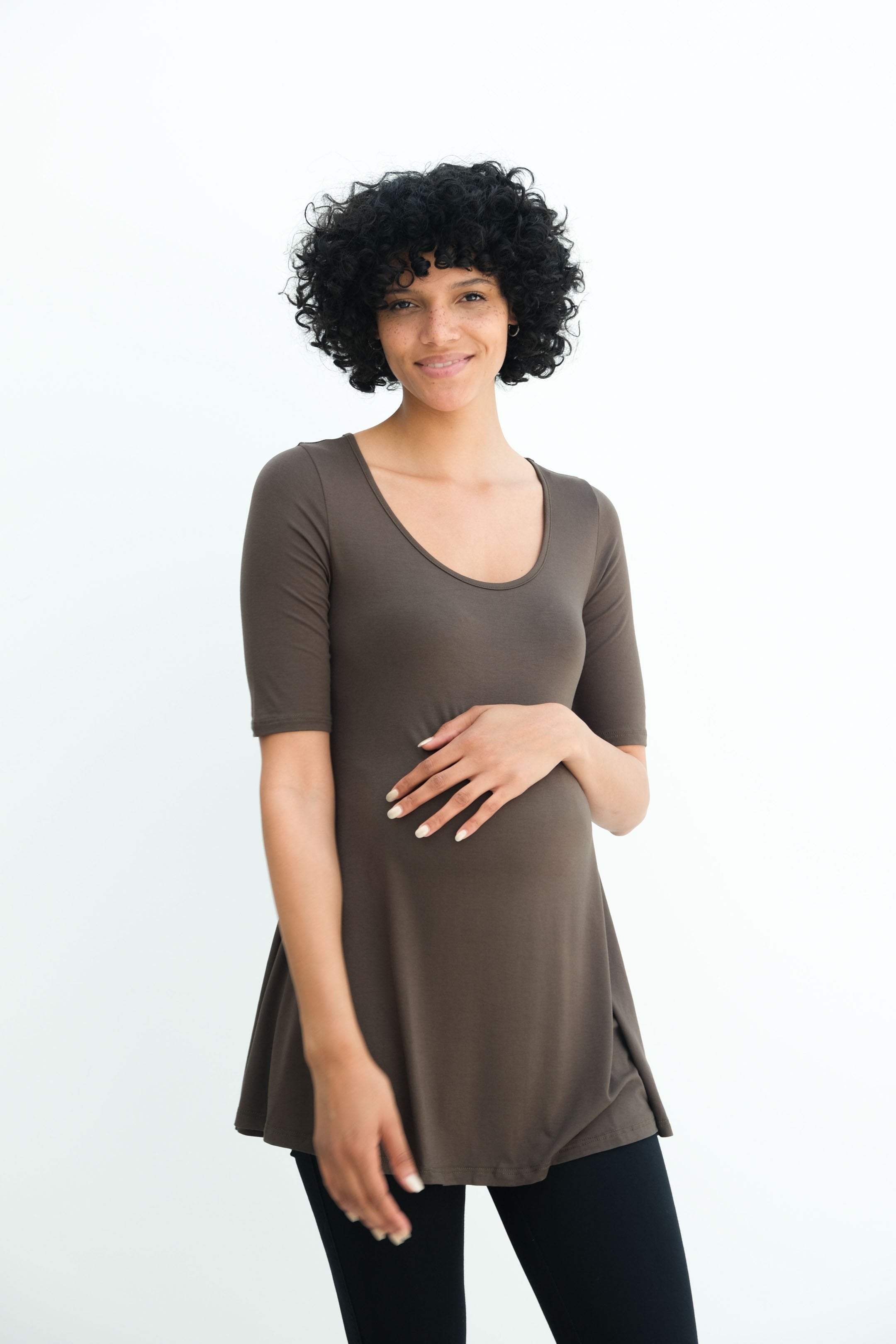Tori | Cute Mini Fitted Maternity Dress With Short Sleeves Tori | Cute Mini Fitted Maternity Dress With Short Sleeves