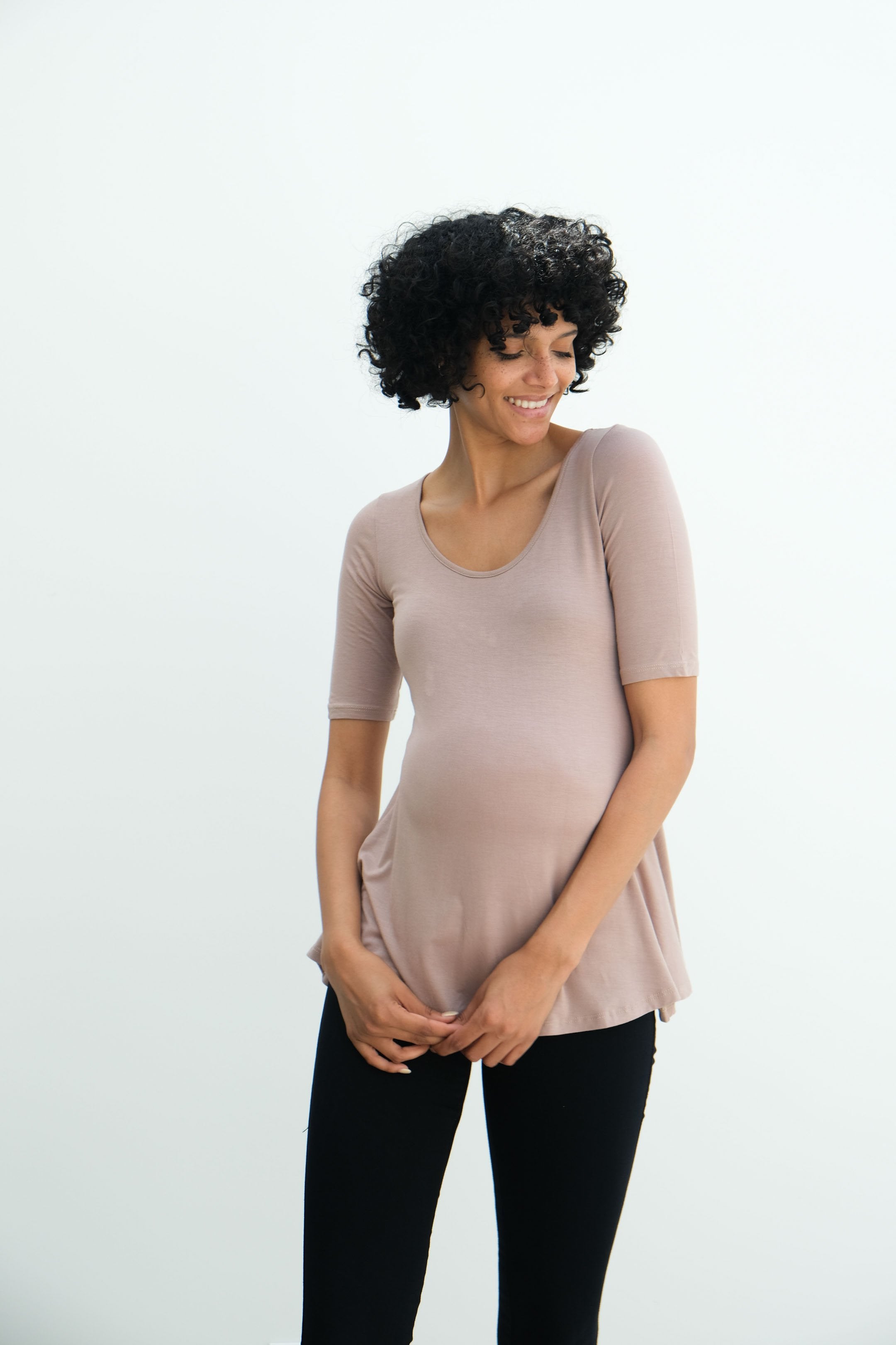 Tori | Cute Mini Fitted Maternity Dress With Short Sleeves Tori | Cute Mini Fitted Maternity Dress With Short Sleeves