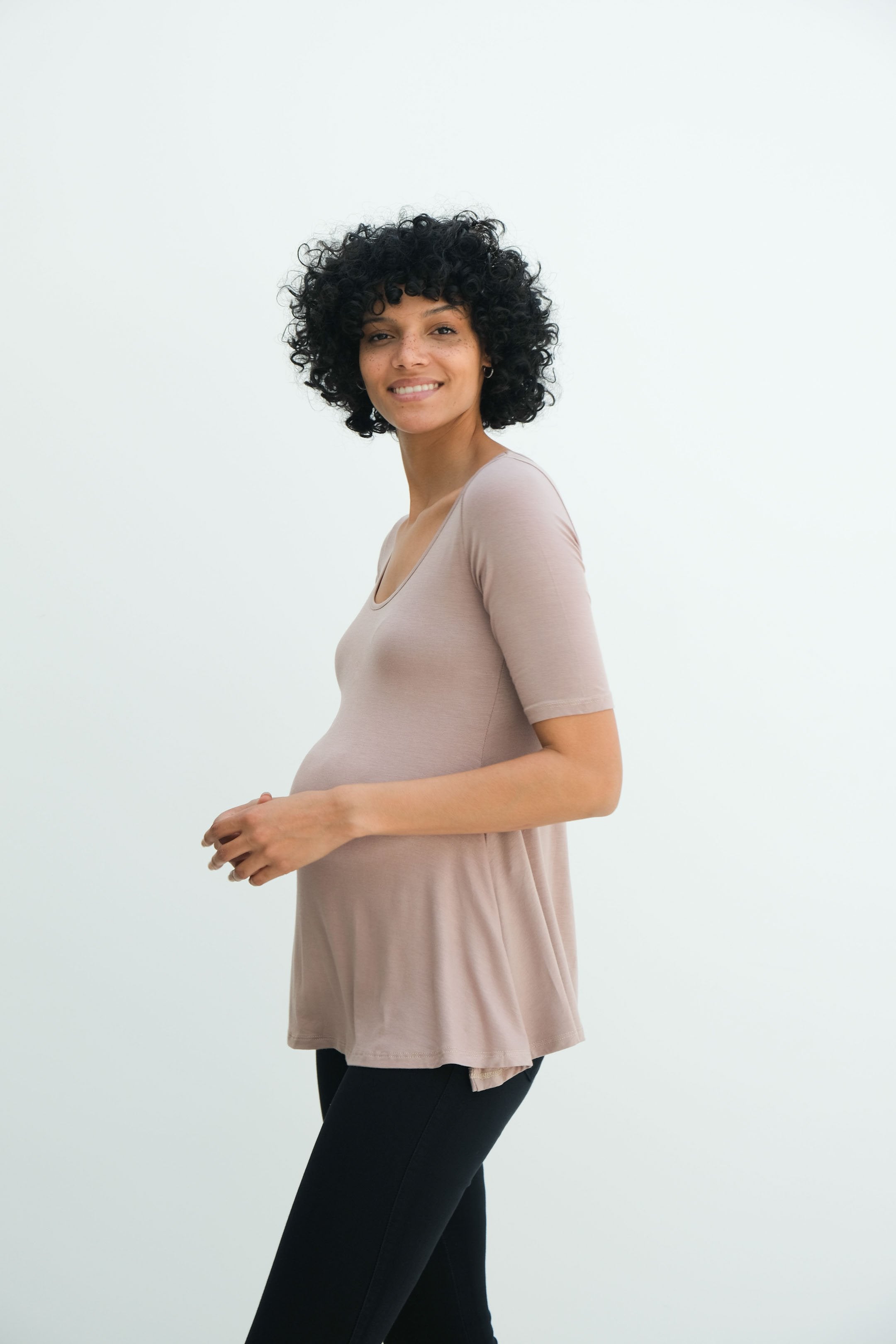 Tori | Cute Mini Fitted Maternity Dress With Short Sleeves Tori | Cute Mini Fitted Maternity Dress With Short Sleeves