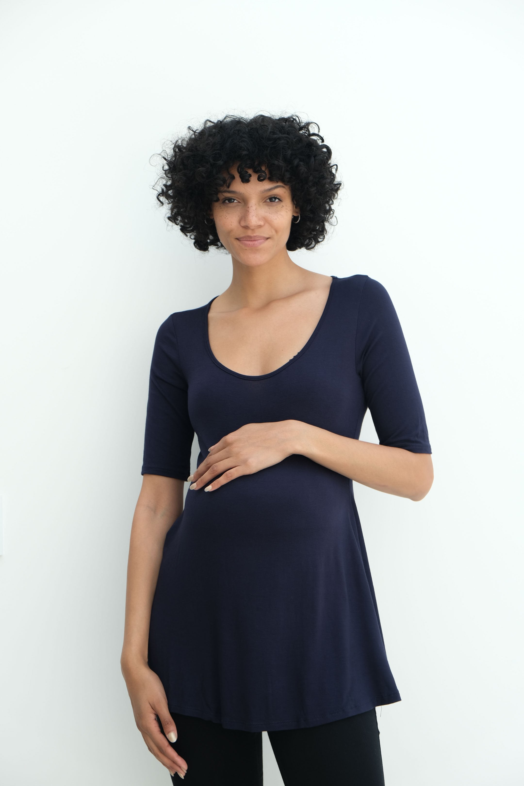 Tori | Cute Mini Fitted Maternity Dress With Short Sleeves Tori | Cute Mini Fitted Maternity Dress With Short Sleeves