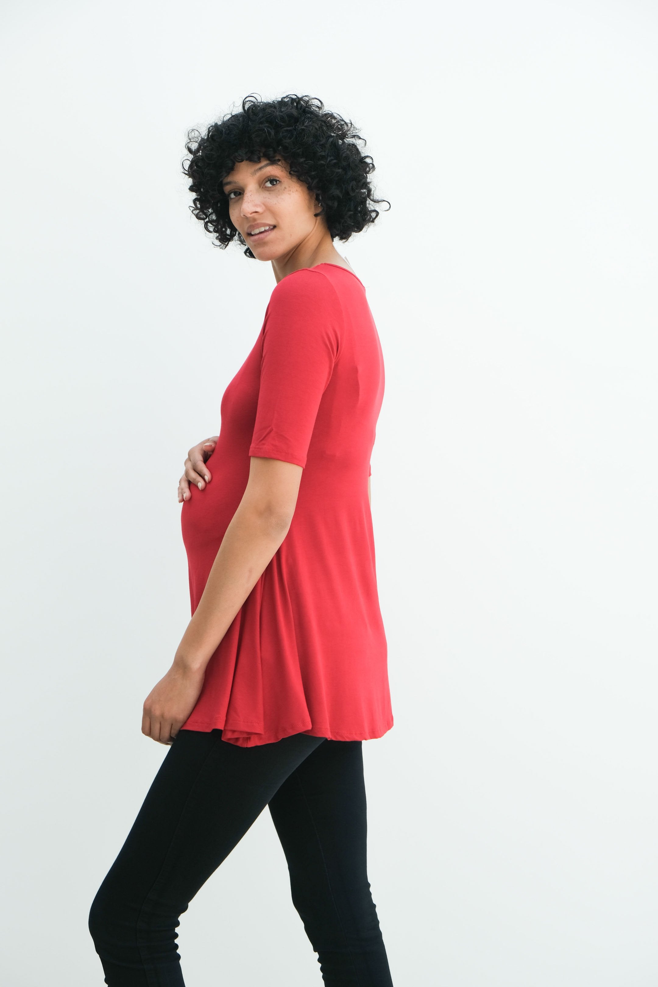 Tori | Cute Mini Fitted Maternity Dress With Short Sleeves Tori | Cute Mini Fitted Maternity Dress With Short Sleeves