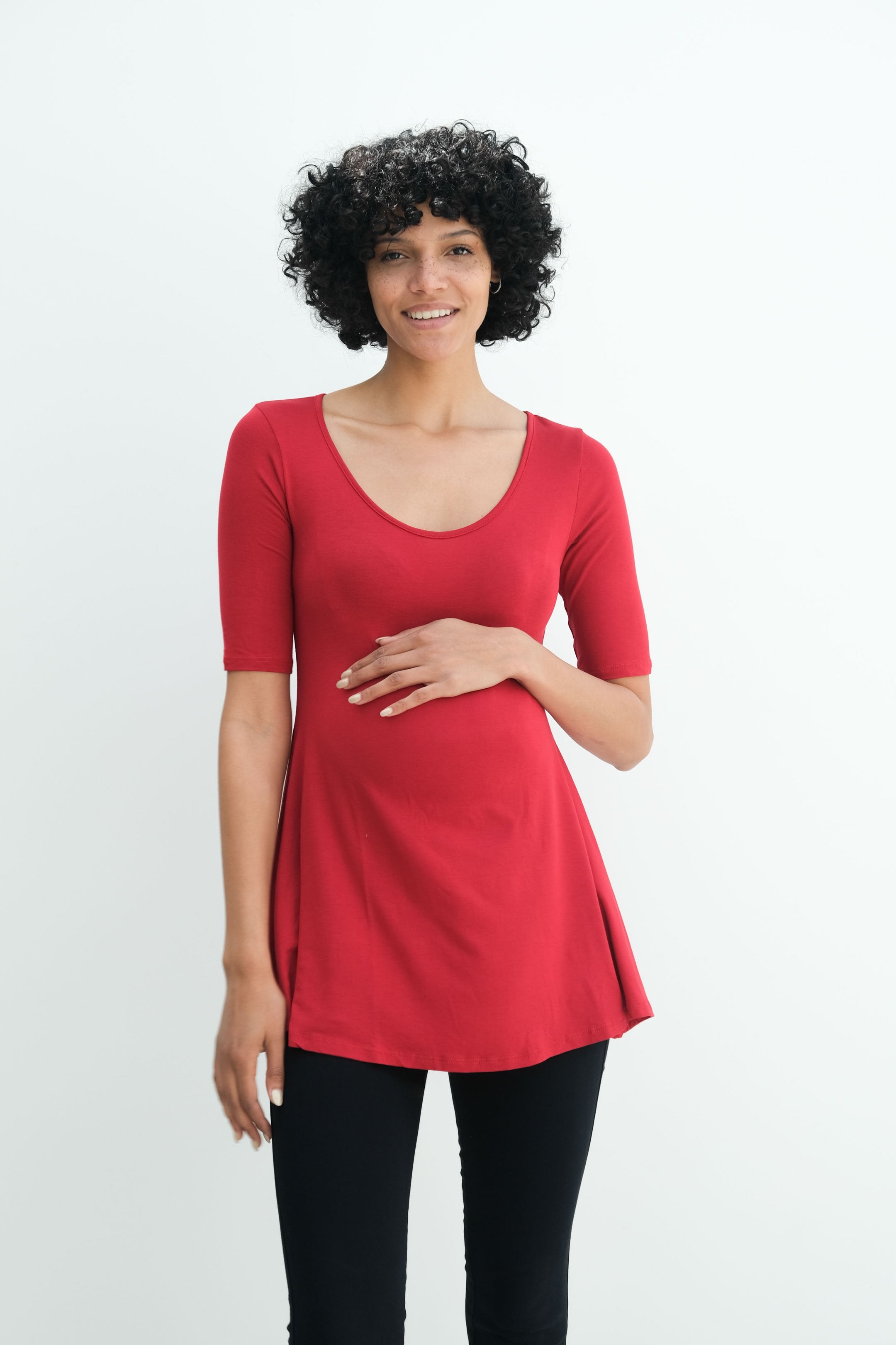 Tori | Cute Mini Fitted Maternity Dress With Short Sleeves Tori | Cute Mini Fitted Maternity Dress With Short Sleeves