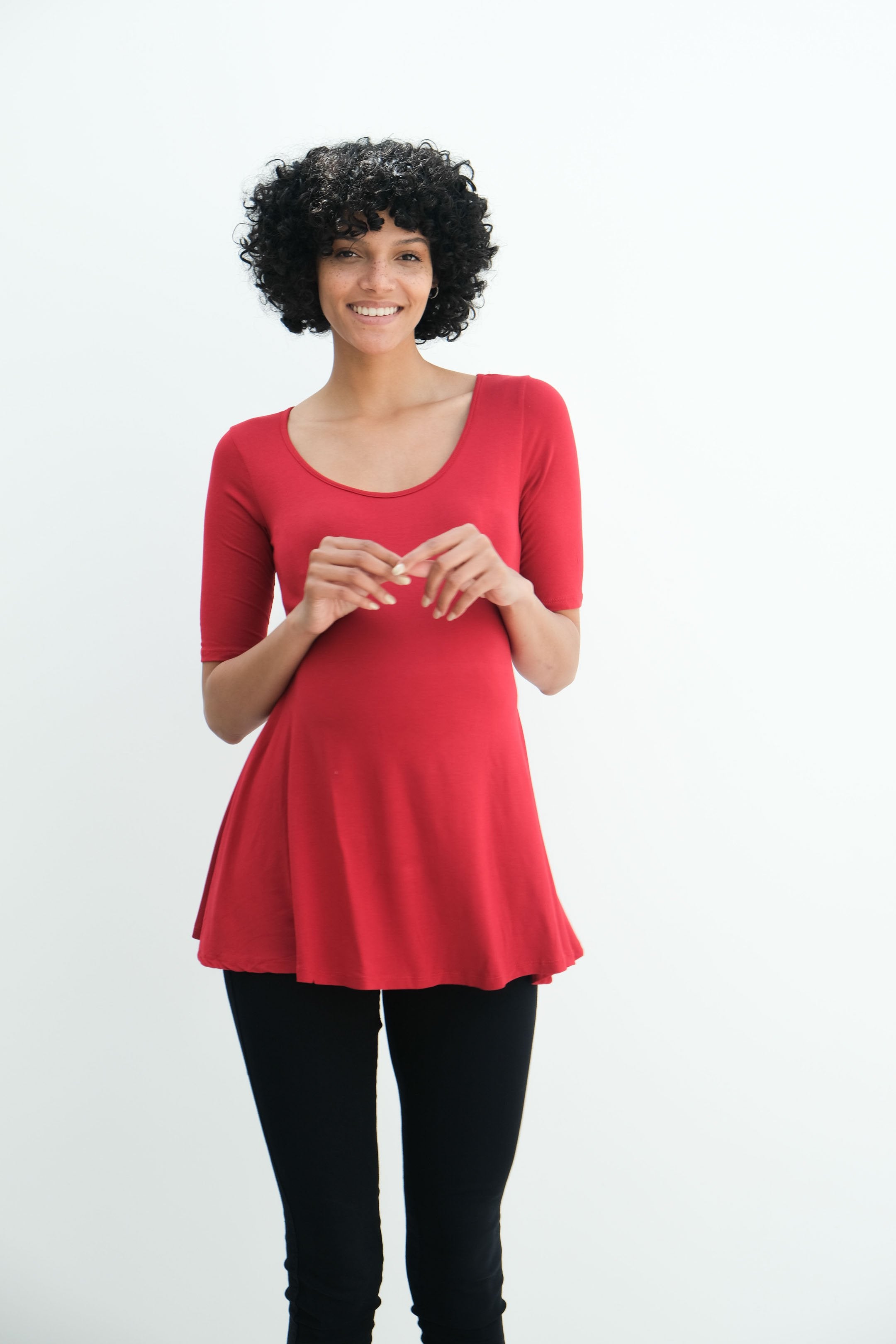 Tori | Cute Mini Fitted Maternity Dress With Short Sleeves Tori | Cute Mini Fitted Maternity Dress With Short Sleeves