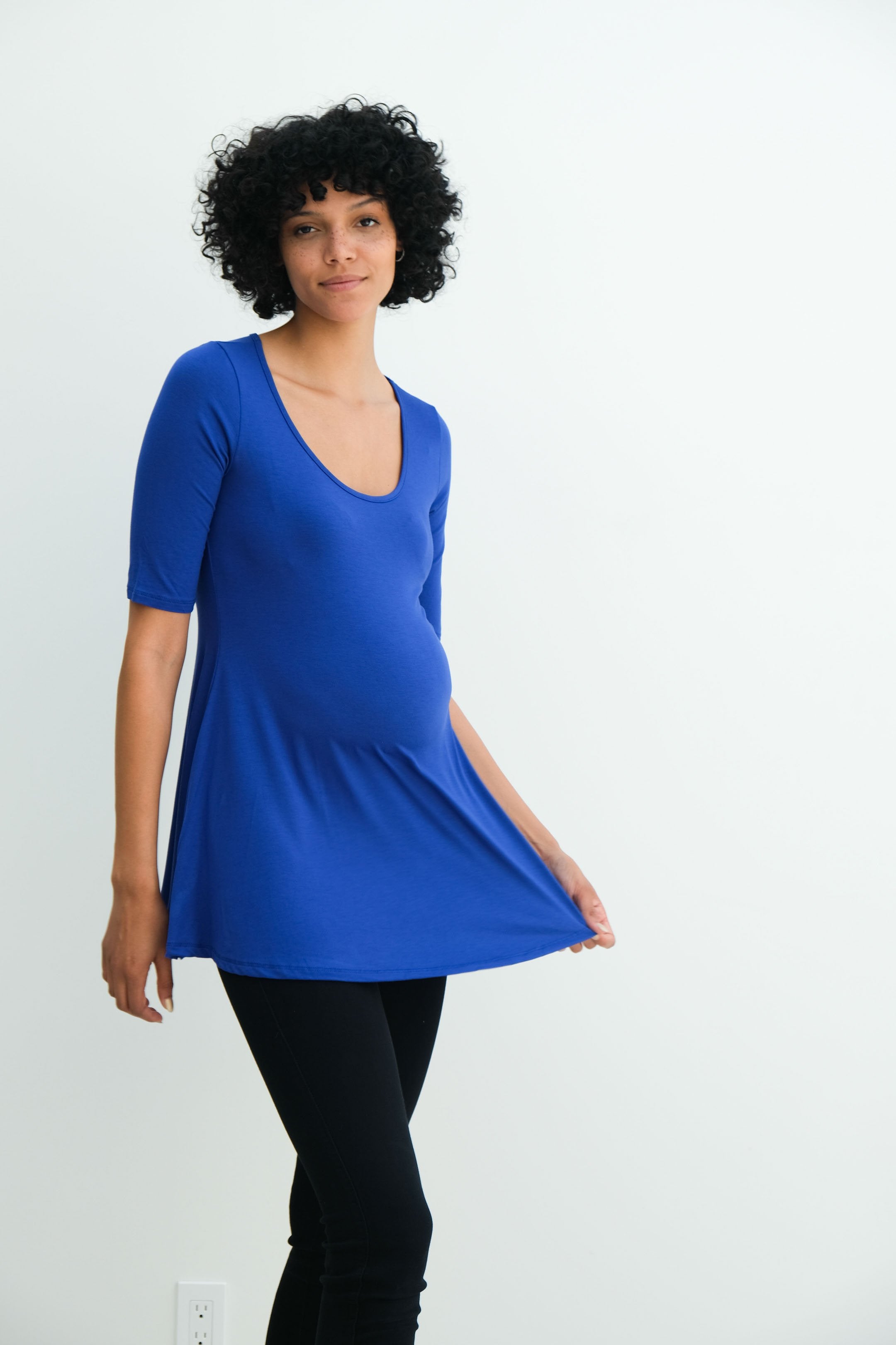 Tori | Cute Mini Fitted Maternity Dress With Short Sleeves Tori | Cute Mini Fitted Maternity Dress With Short Sleeves