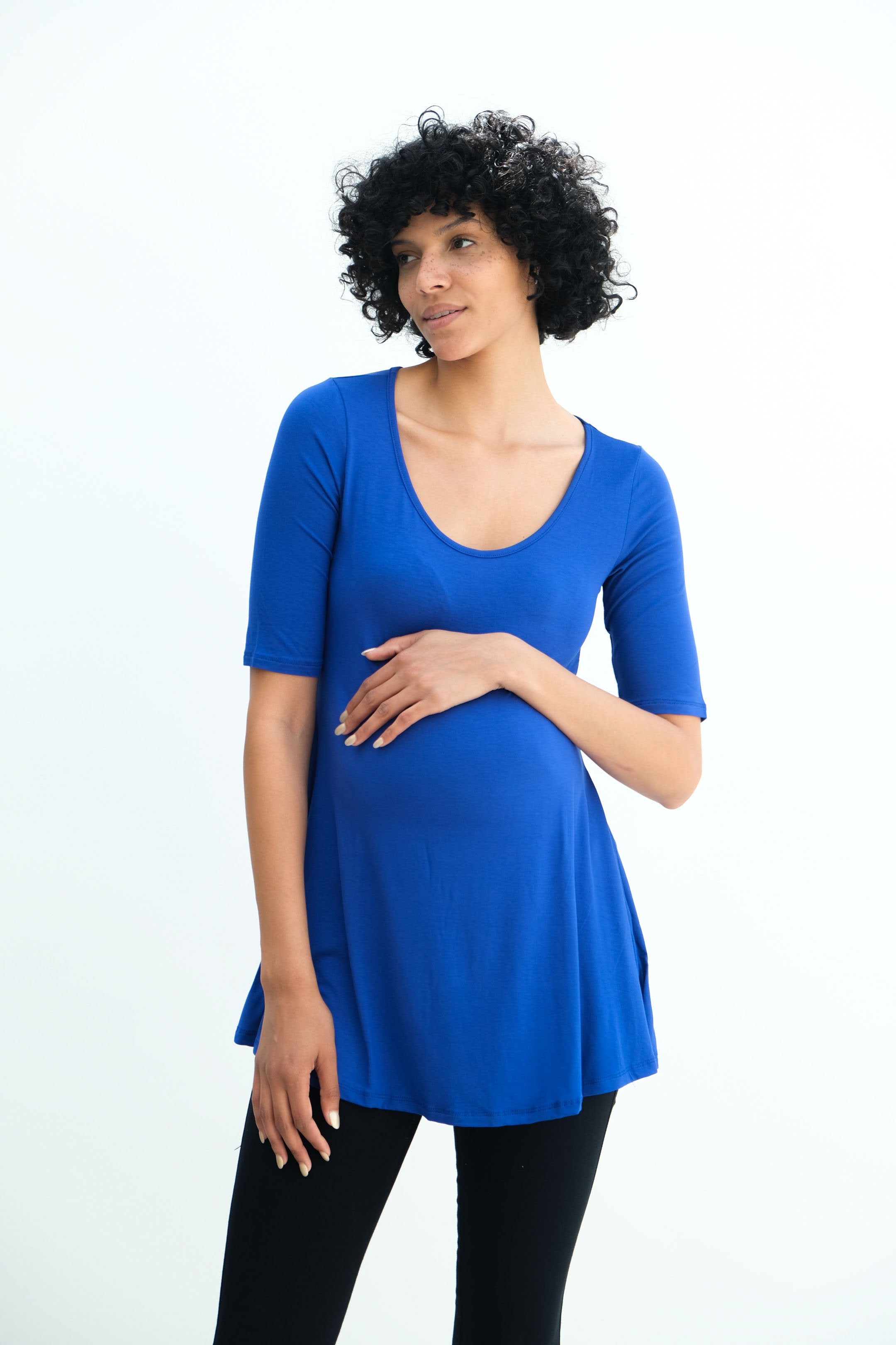 Tori | Cute Mini Fitted Maternity Dress With Short Sleeves Tori | Cute Mini Fitted Maternity Dress With Short Sleeves