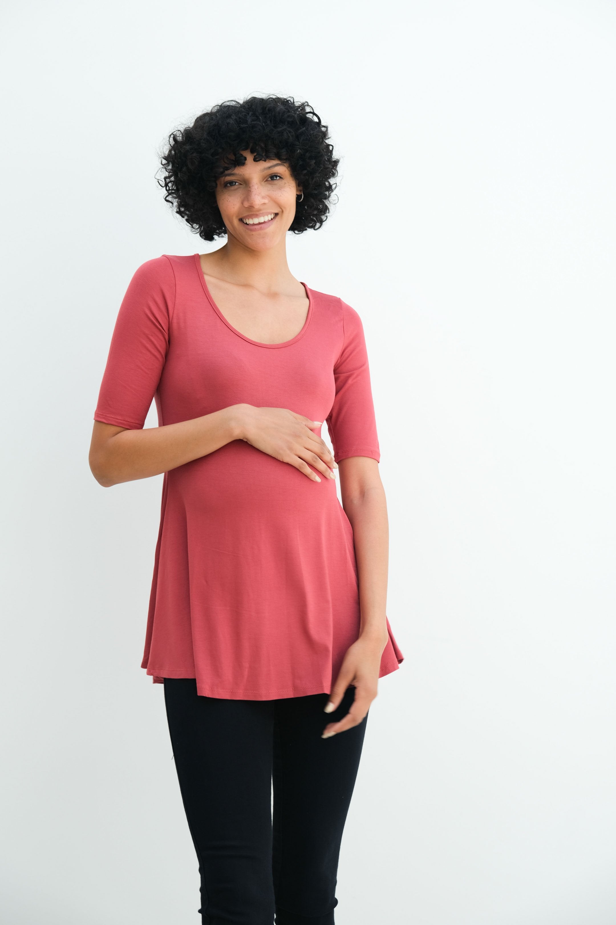 Tori | Cute Mini Fitted Maternity Dress With Short Sleeves Tori | Cute Mini Fitted Maternity Dress With Short Sleeves
