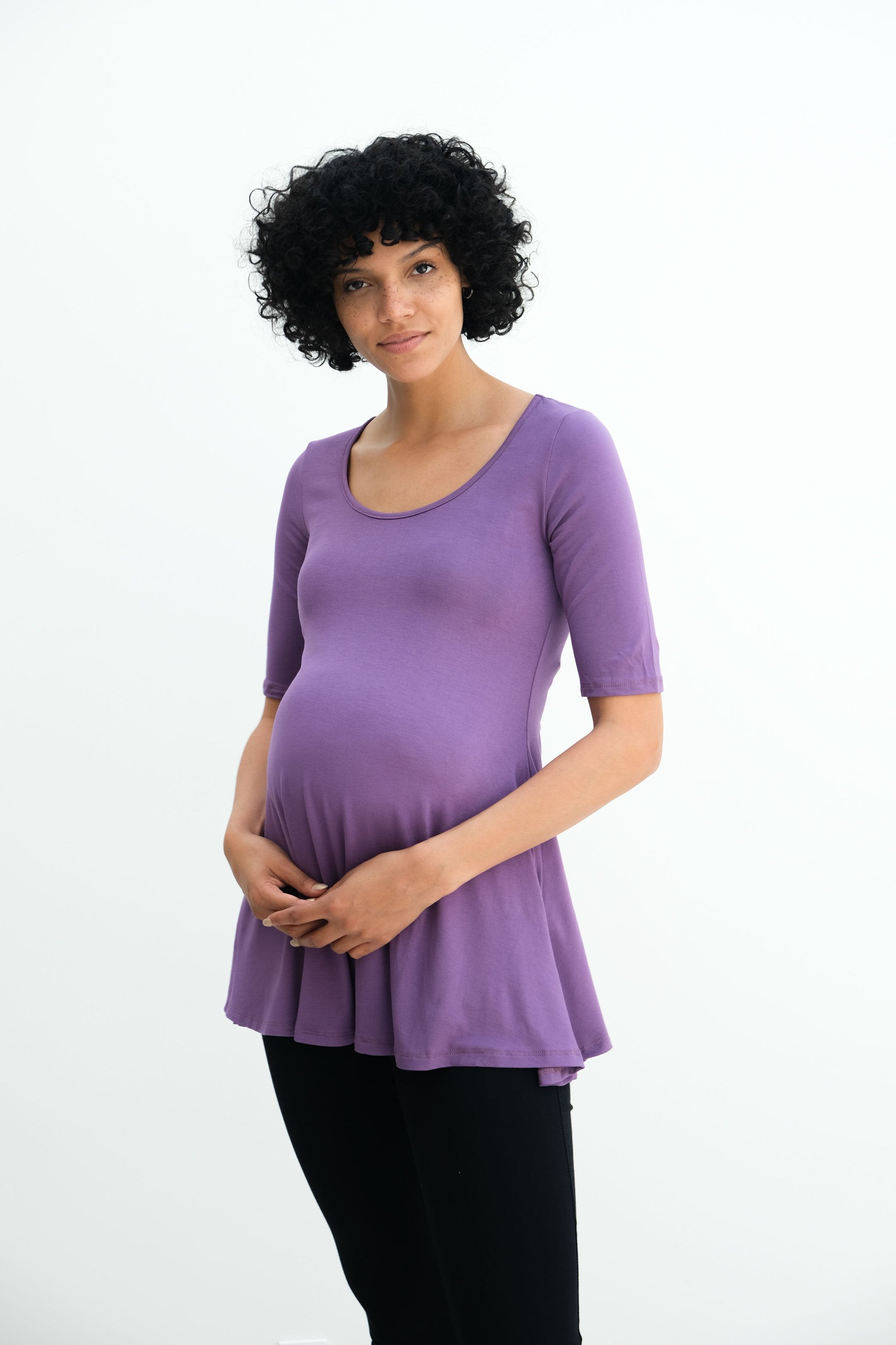 Tori | Cute Mini Fitted Maternity Dress With Short Sleeves Tori | Cute Mini Fitted Maternity Dress With Short Sleeves