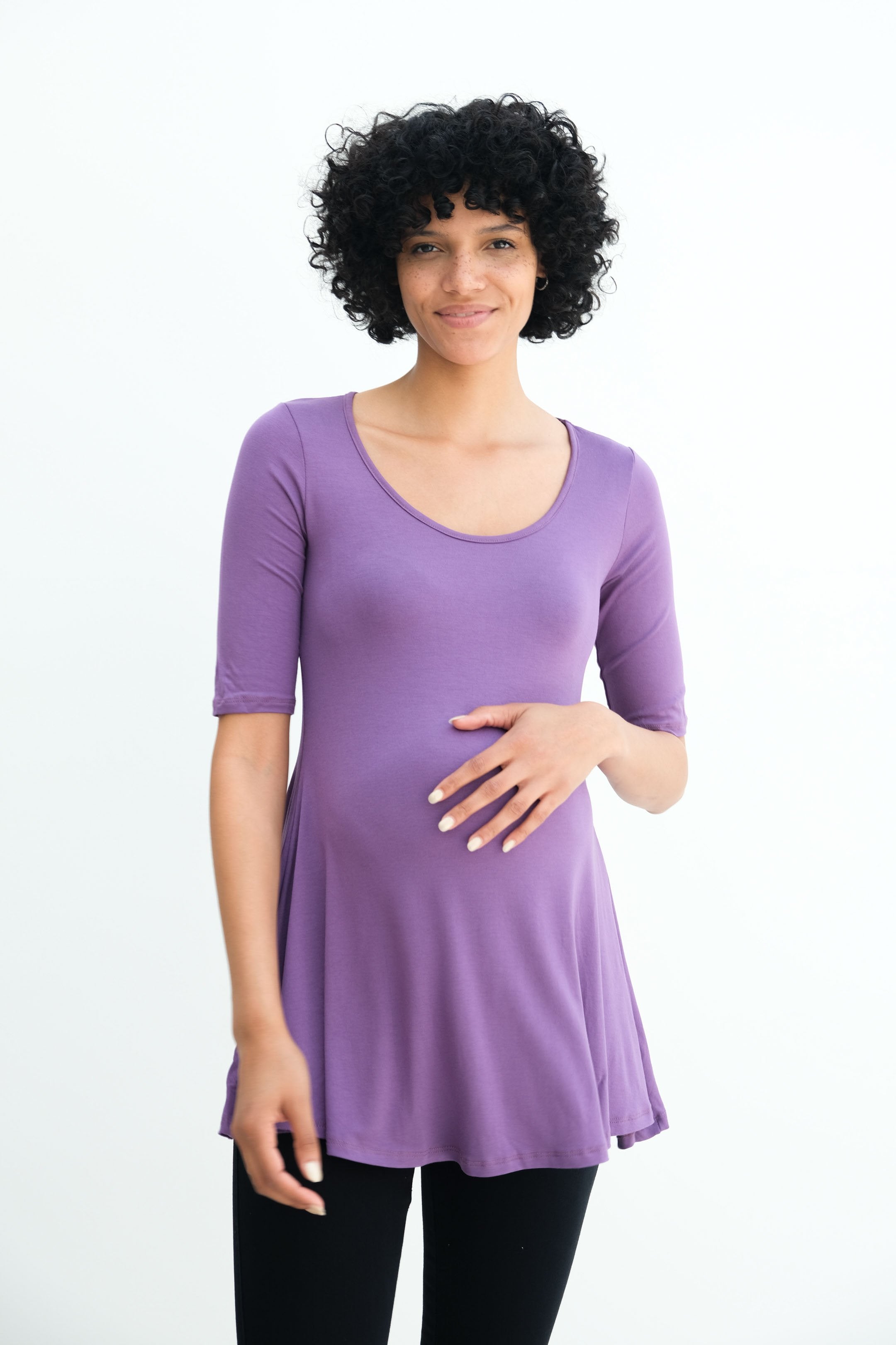 Tori | Cute Mini Fitted Maternity Dress With Short Sleeves Tori | Cute Mini Fitted Maternity Dress With Short Sleeves