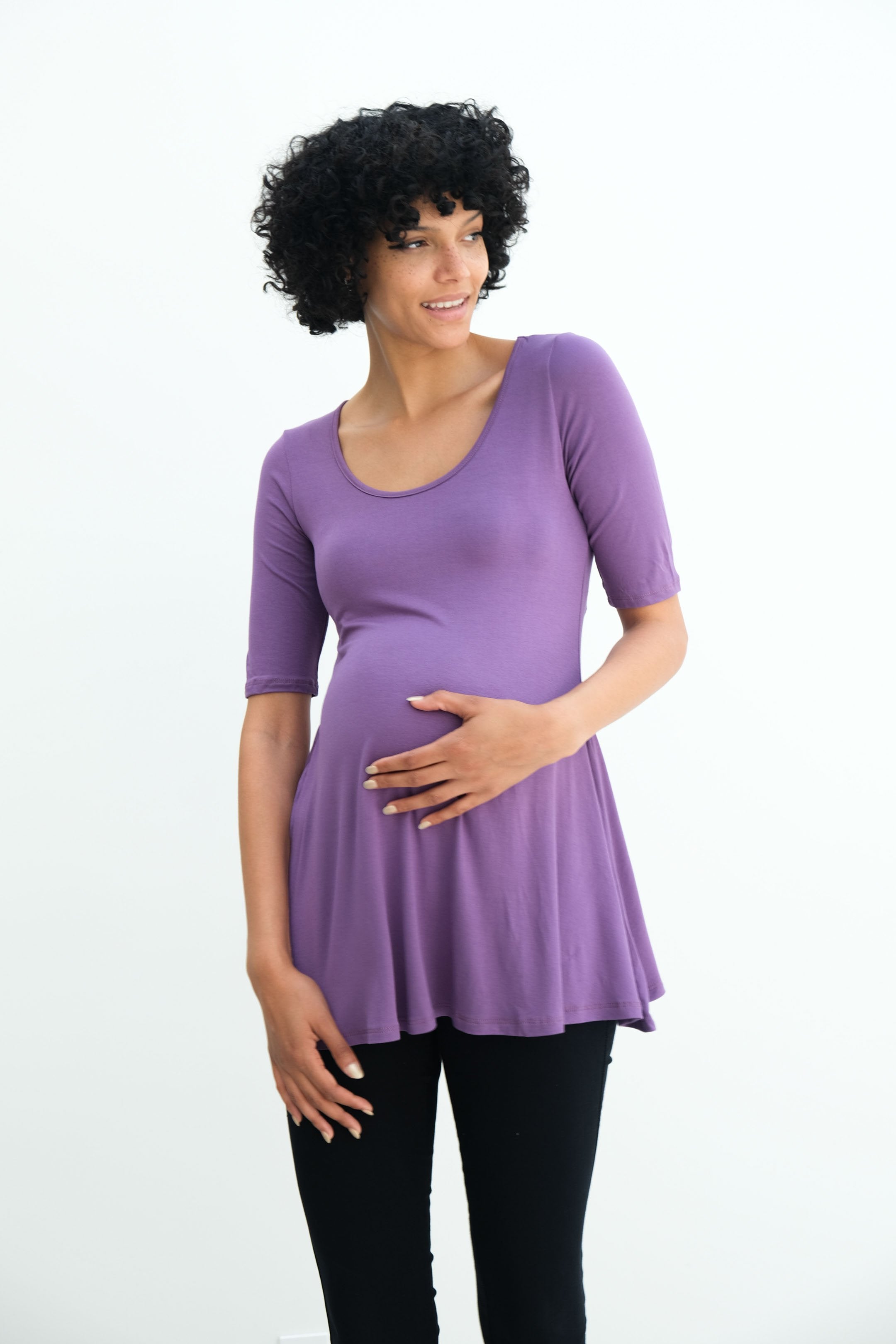 Tori | Cute Mini Fitted Maternity Dress With Short Sleeves Tori | Cute Mini Fitted Maternity Dress With Short Sleeves