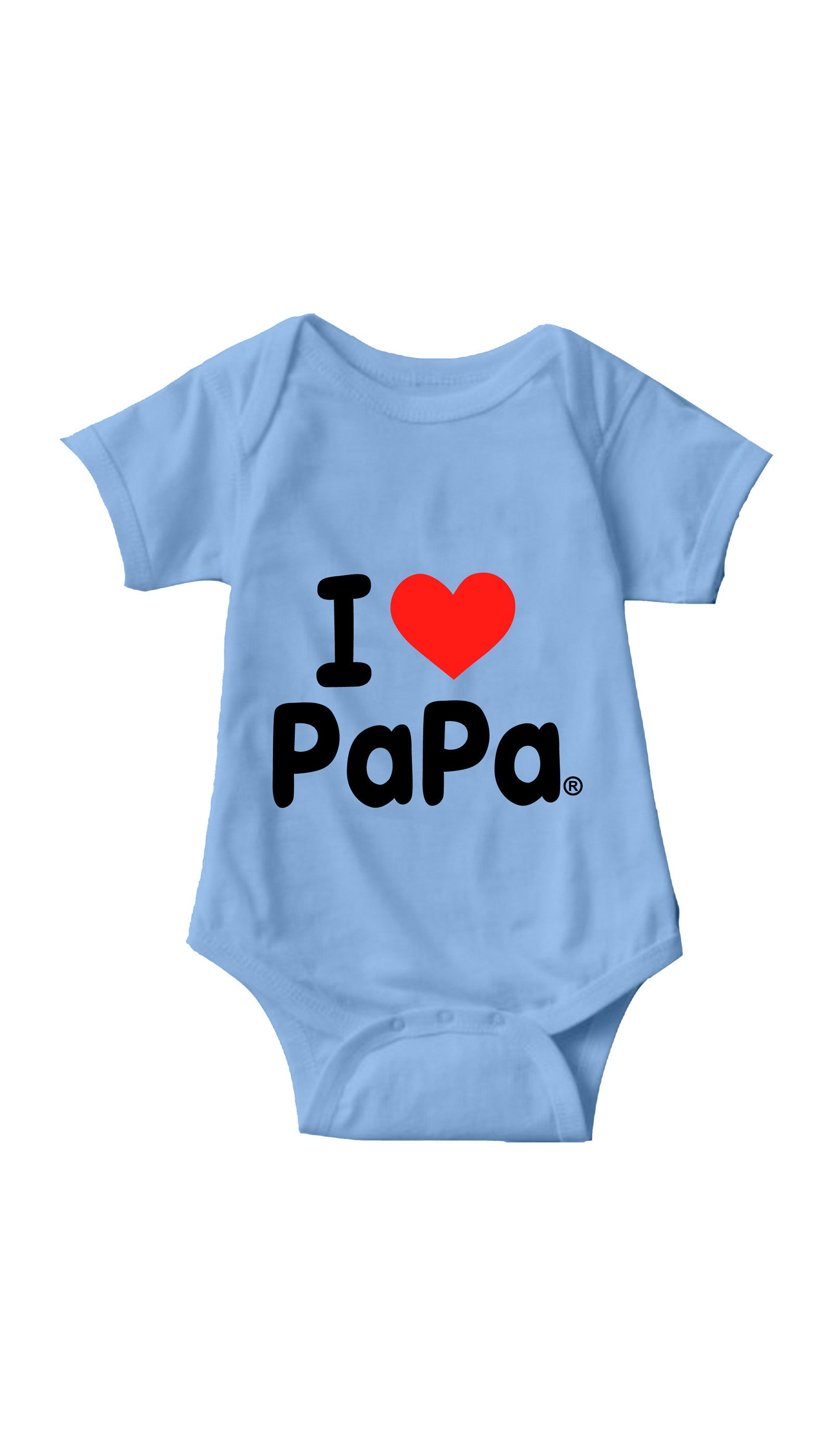 I Love Papa Infant Onesie I Love Papa Light Blue Infant Onesie | Sarcastic ME