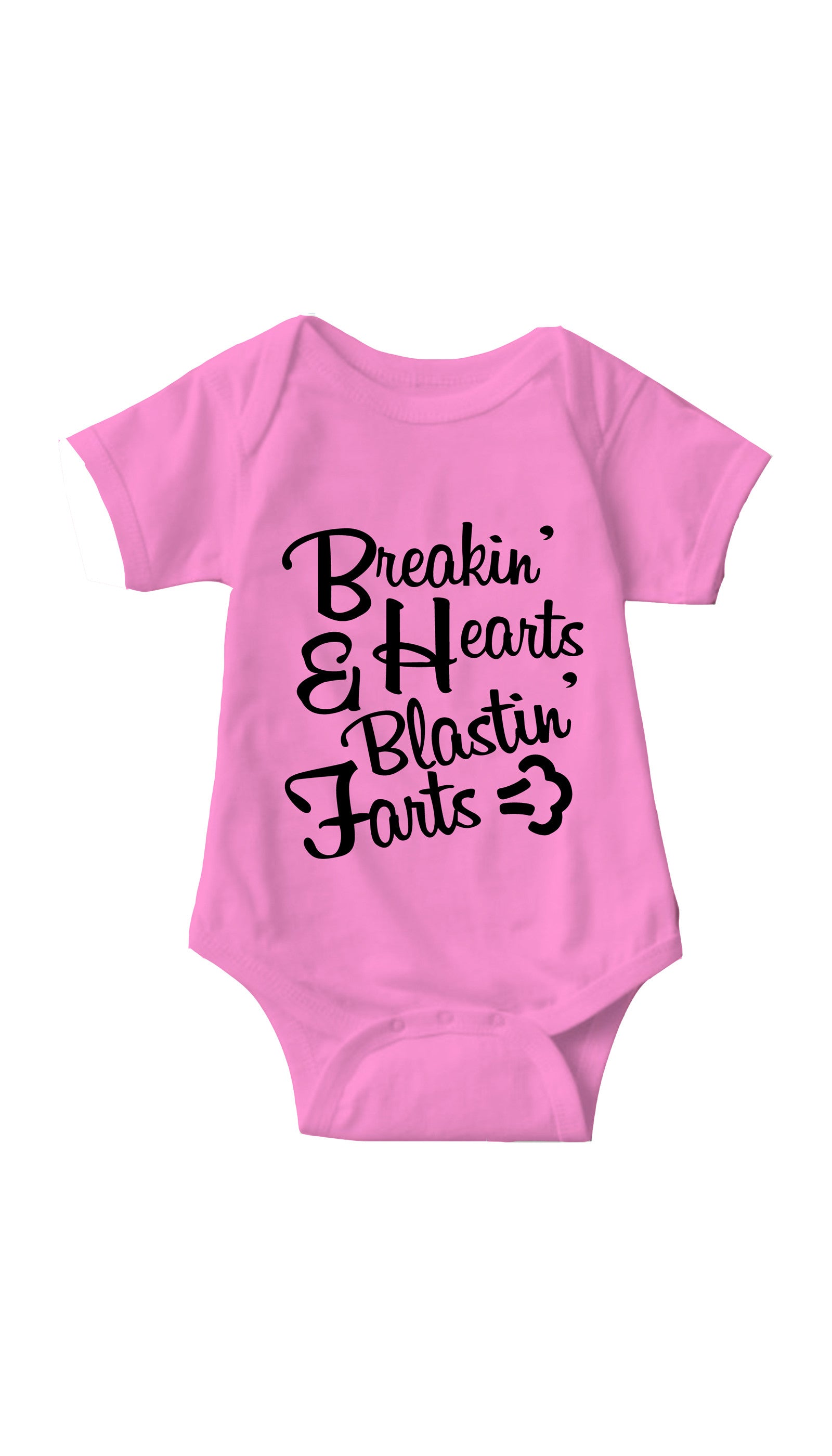 Breaking Hearts Blasting Farts Infant Onesie Breaking Hearts Blasting Farts Pink Infant Onesie | Sarcastic ME