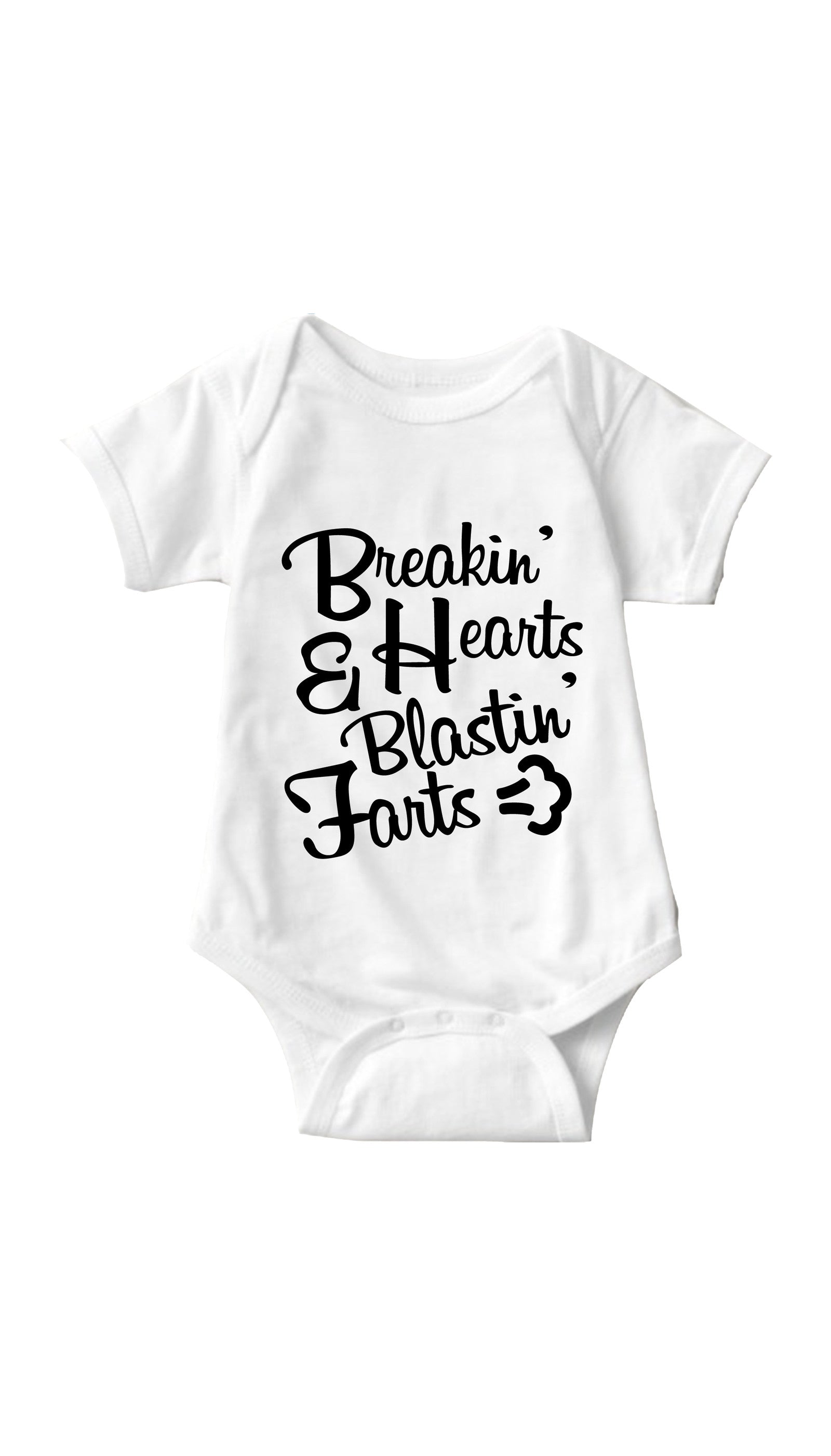 Breaking Hearts Blasting Farts Infant Onesie Breaking Hearts Blasting Farts White Infant Onesie | Sarcastic ME