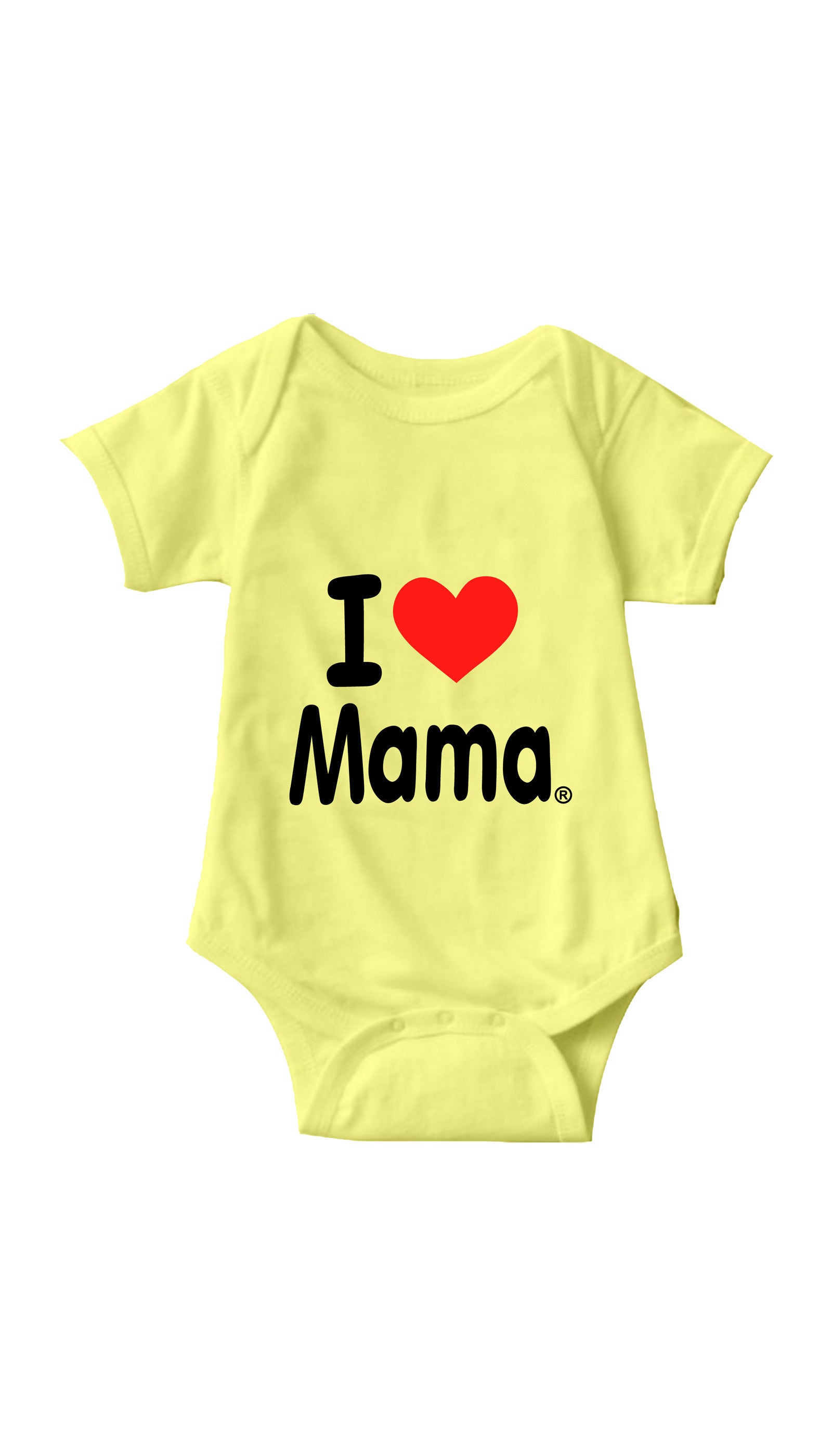 I Love Mama Infant Onesie I Love Mama Yellow Infant Onesie | Sarcastic ME