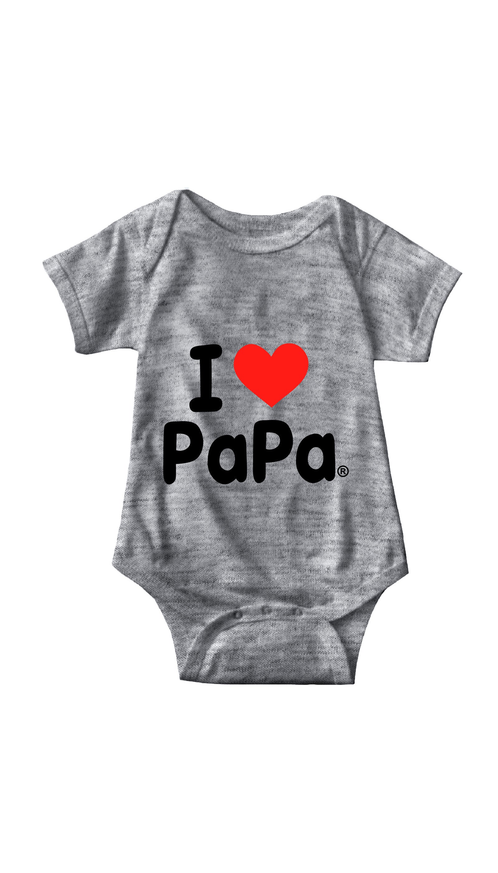 I Love Papa Infant Onesie I Love Papa Gray Infant Onesie | Sarcastic ME