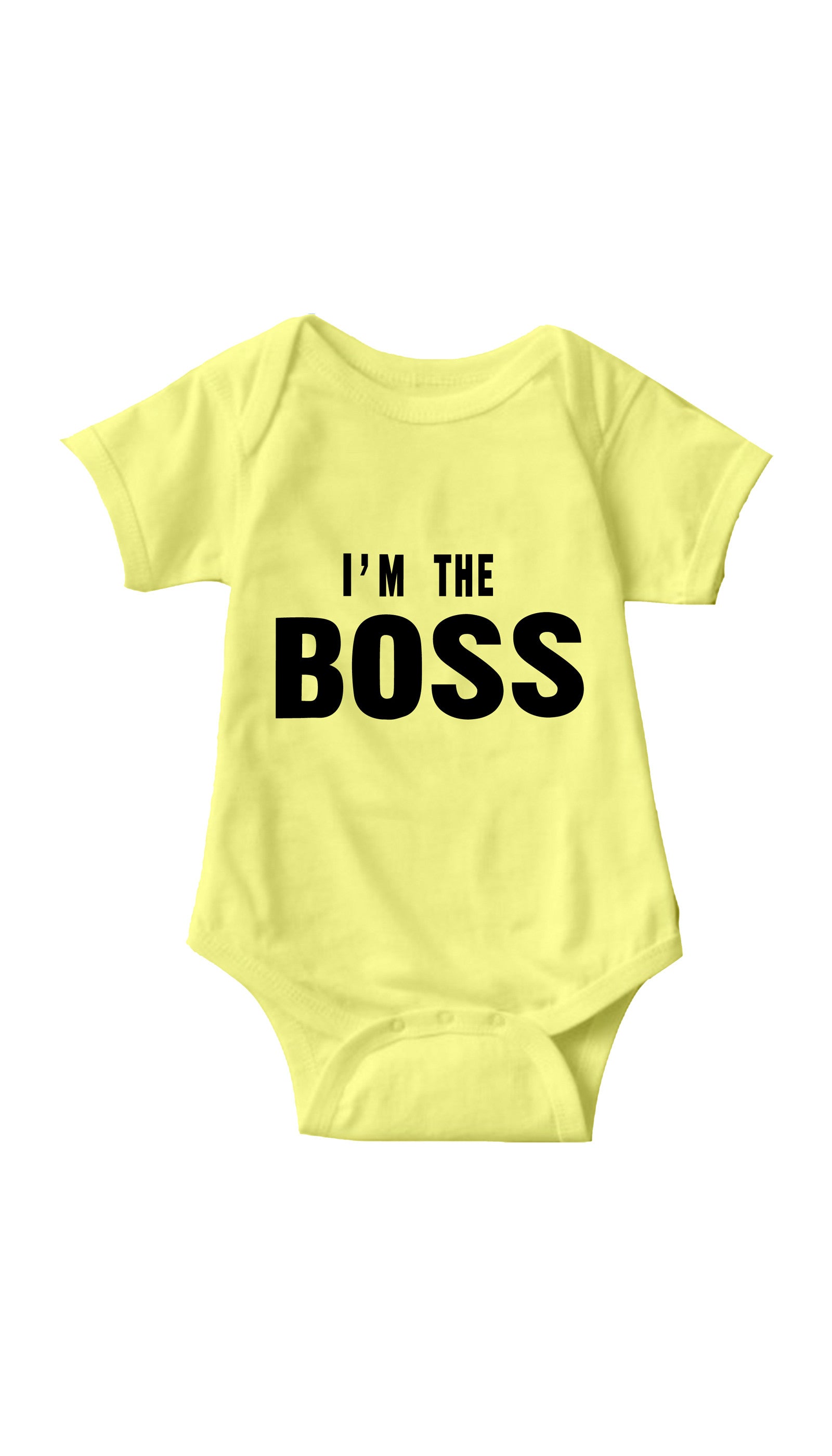 I'm The Boss Infant Onesie I'm The Boss Yellow Infant Onesie | Sarcastic ME