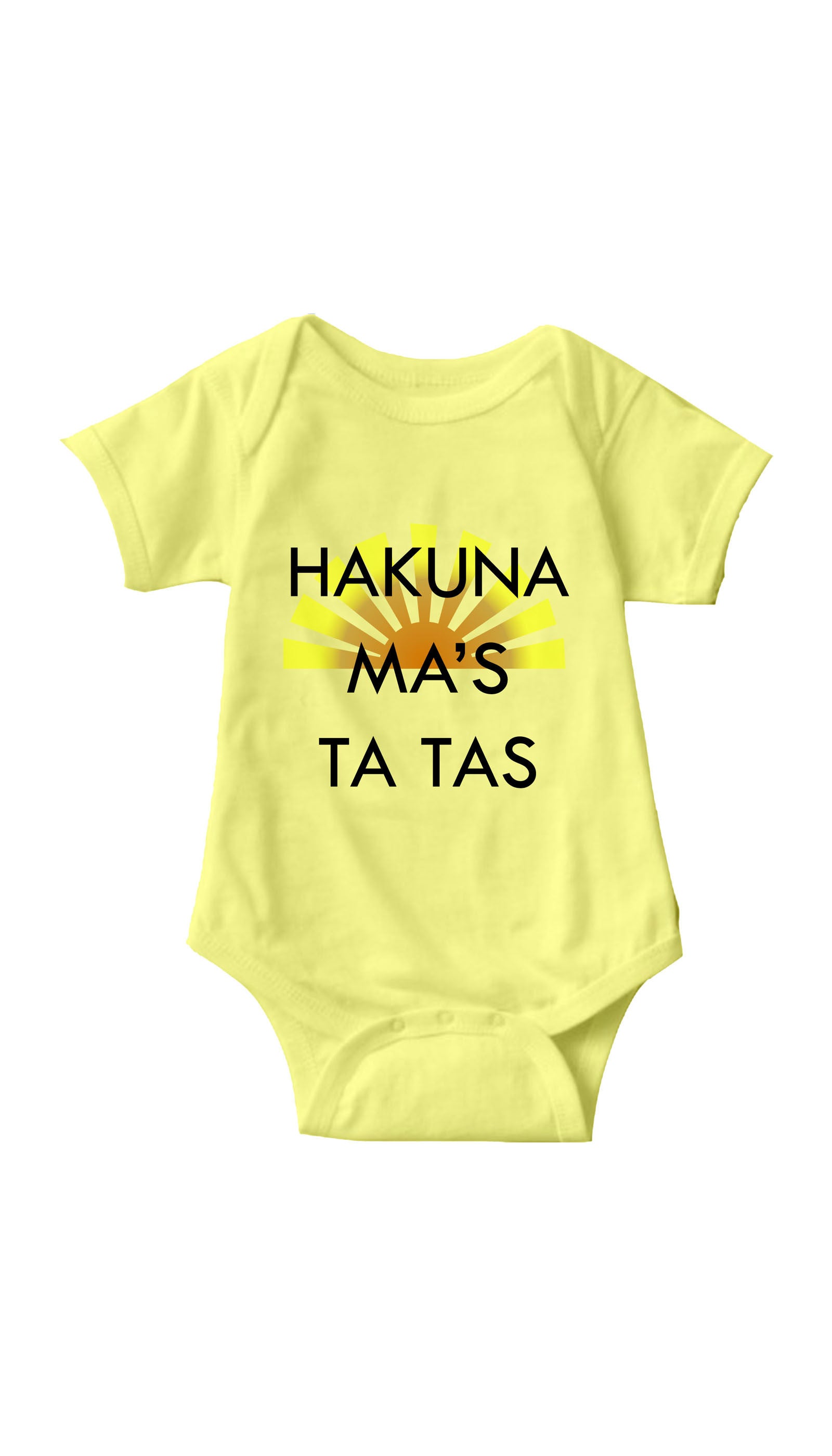 Hakuna Ma's Ta Tas Infant Onesie Hakuna Ma's Ta Tas Yellow Infant Onesie | Sarcastic ME