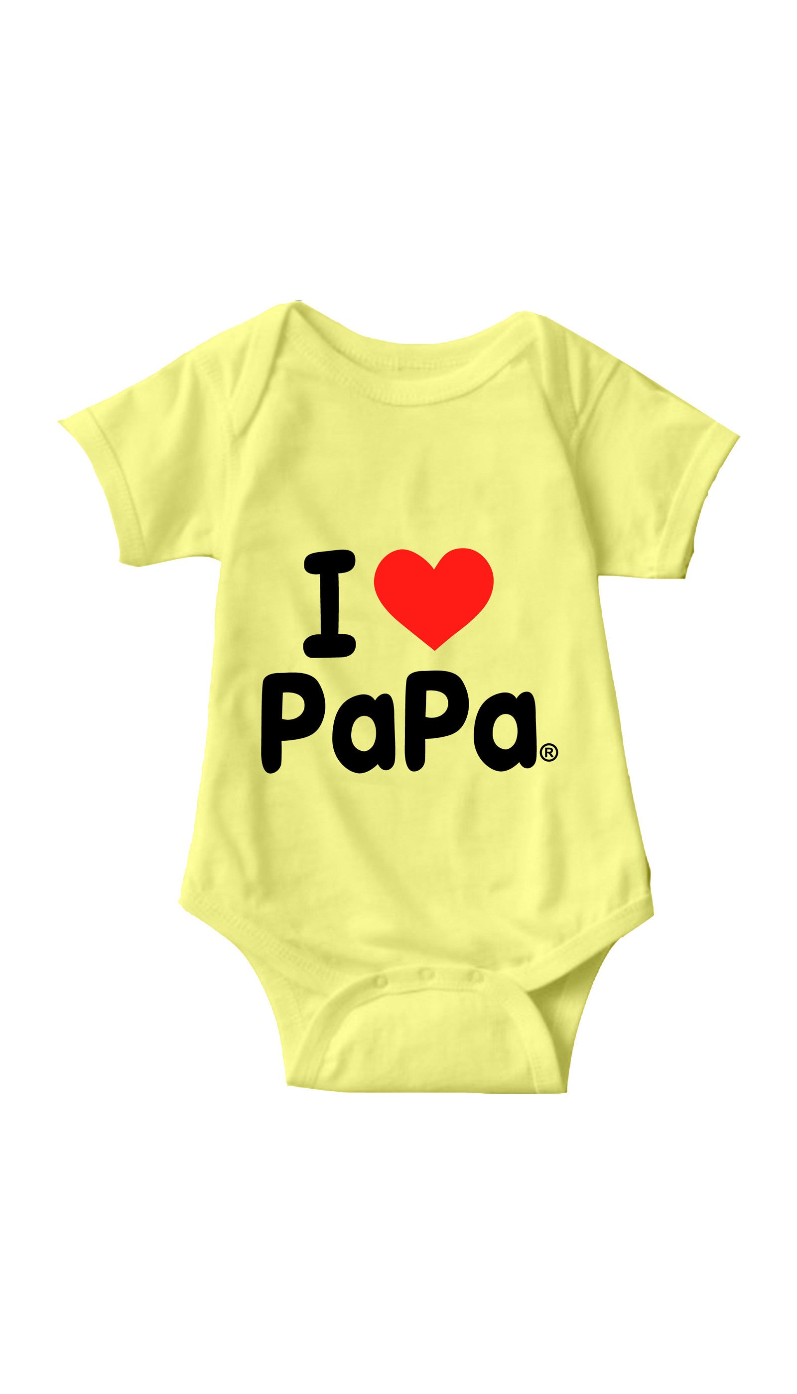 I Love Papa Infant Onesie I Love Papa Yellow Infant Onesie | Sarcastic ME