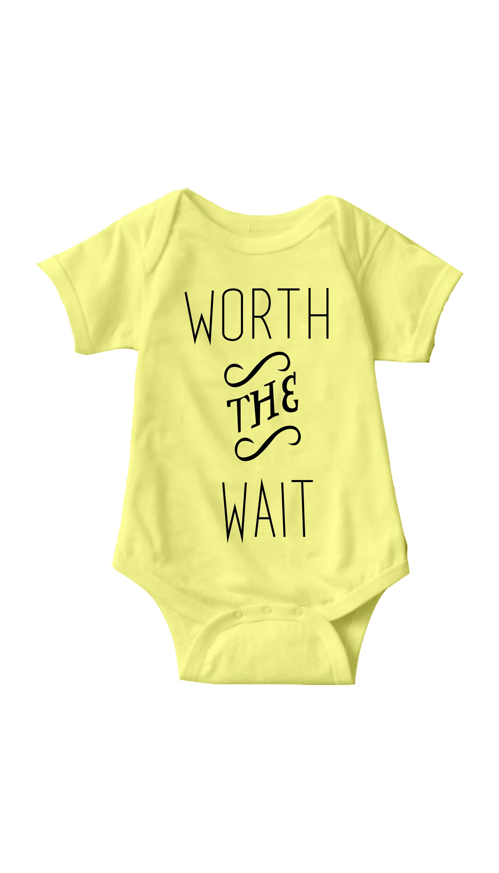 Worth The Wait Infant Onesie Worth The Wait Yellow Infant Onesie | Sarcastic ME
