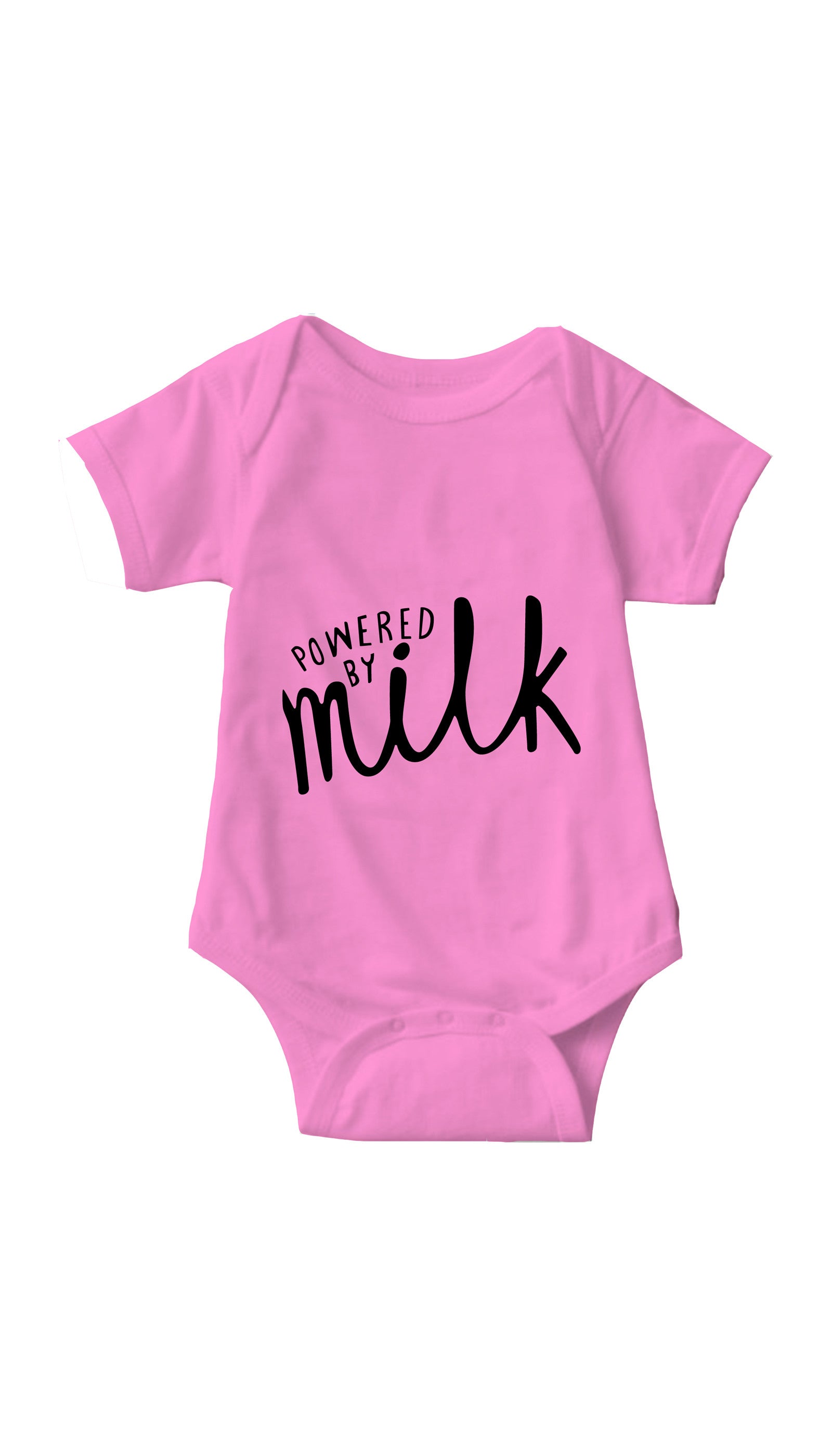 Powered By Milk Infant Onesie Powered By Milk Pink Infant Onesie | Sarcastic ME