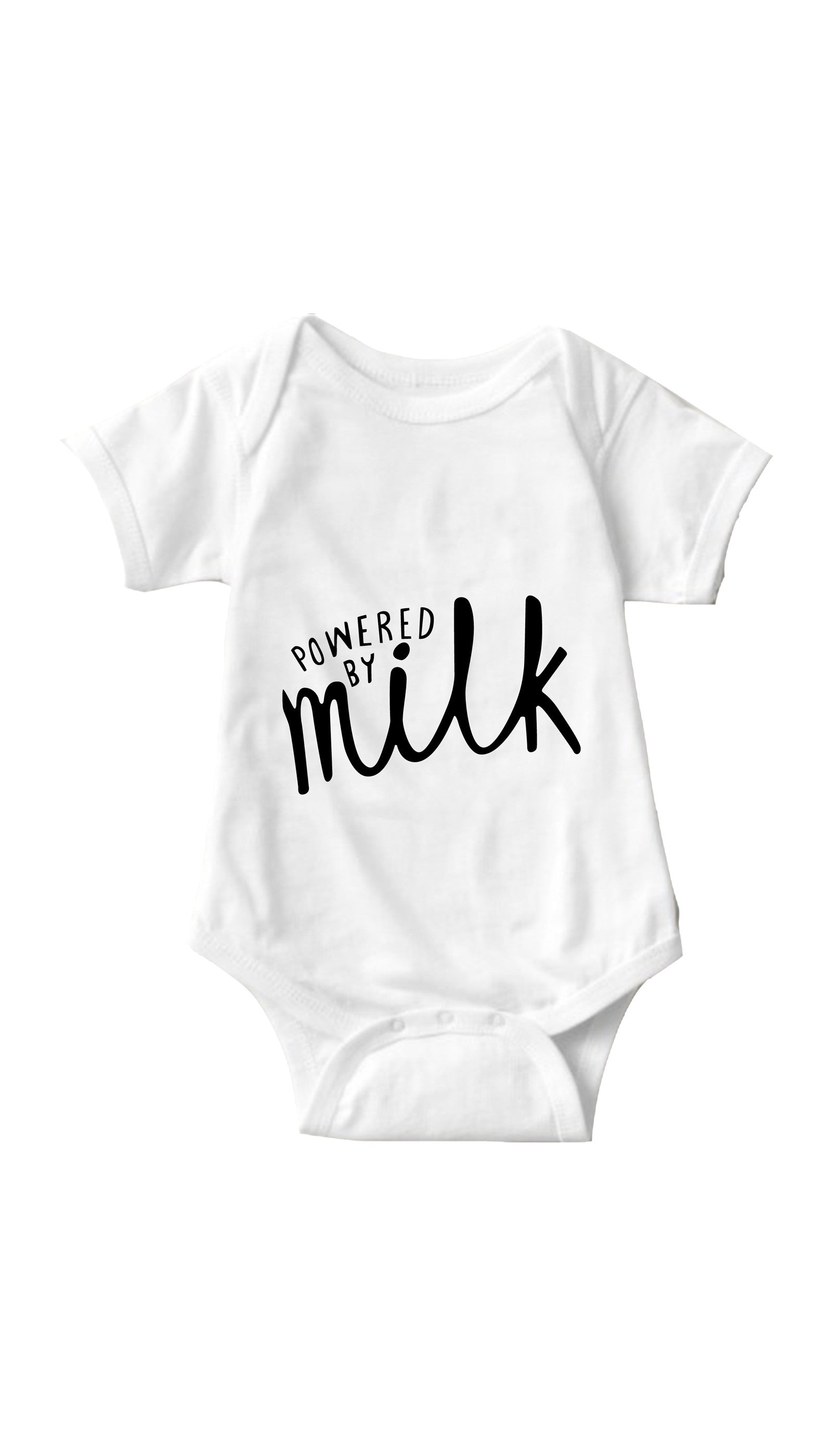 Powered By Milk Infant Onesie Powered By Milk White Infant Onesie | Sarcastic ME