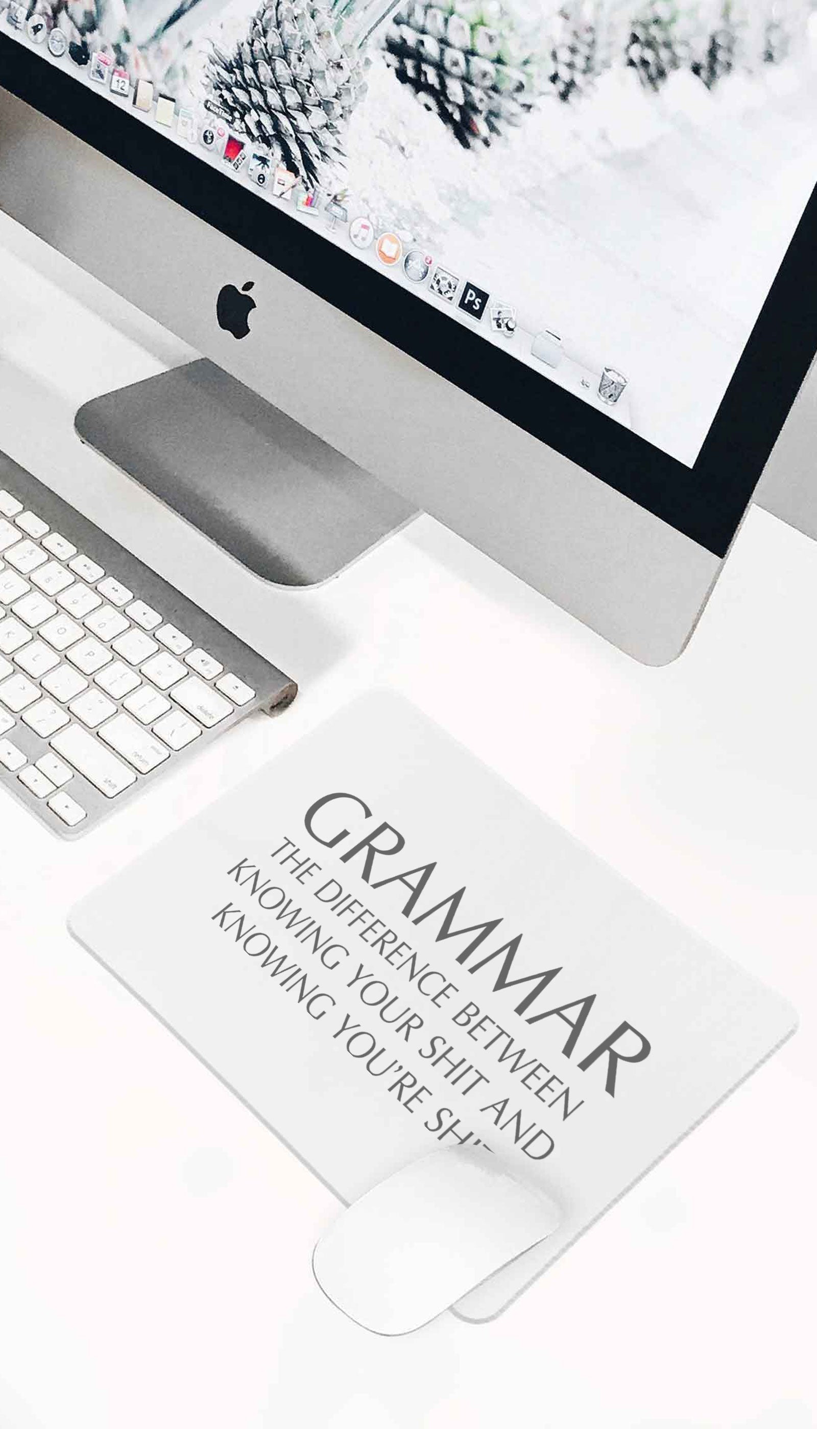 Grammar Mouse Pad Grammar Funny Office Mouse Pad