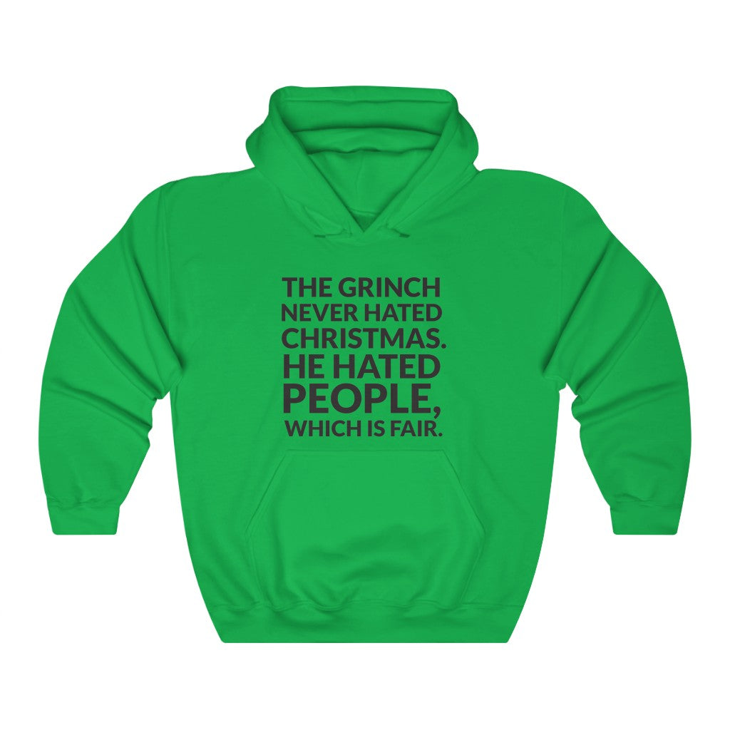 The Grinch Never Hated Christmas Hooded Sweatshirt The Grinch Never Hated Christmas Hooded Sweatshirt