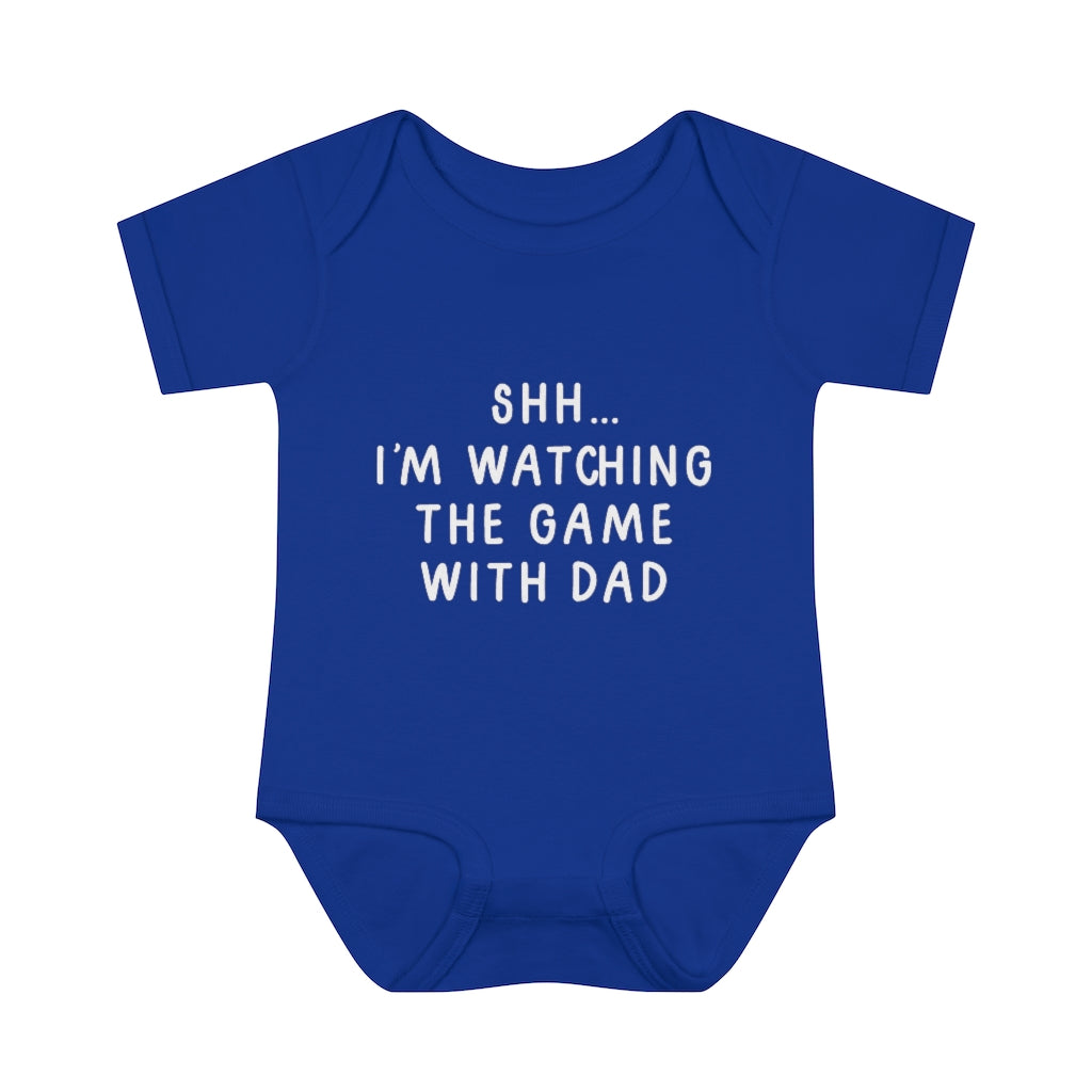 Watching The Game With Dad Infant Onesie Watching The Game With Dad Infant Onesie