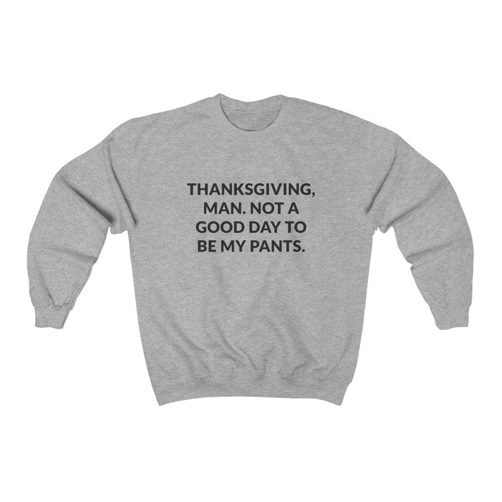 Thanksgiving, Man Crewneck Sweatshirt Thanksgiving, Man Crewneck Sweatshirt