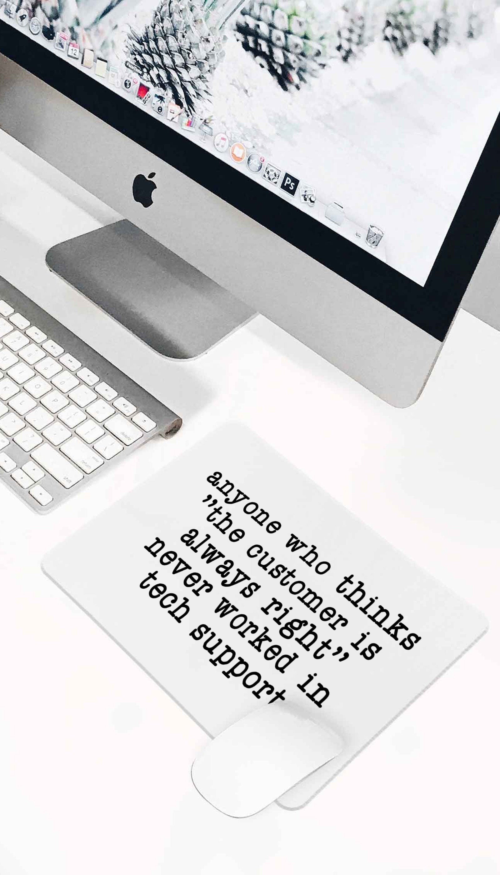 Anyone Who Thinks Customer Is Always Right Mouse Pad Anyone Who Thinks Customer Is Always Right Funny Office Mouse Pad