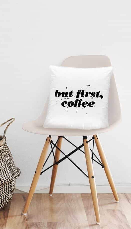 But First, Coffee Funny Home Throw Pillow But First, Coffee Funny Home Throw Pillow
