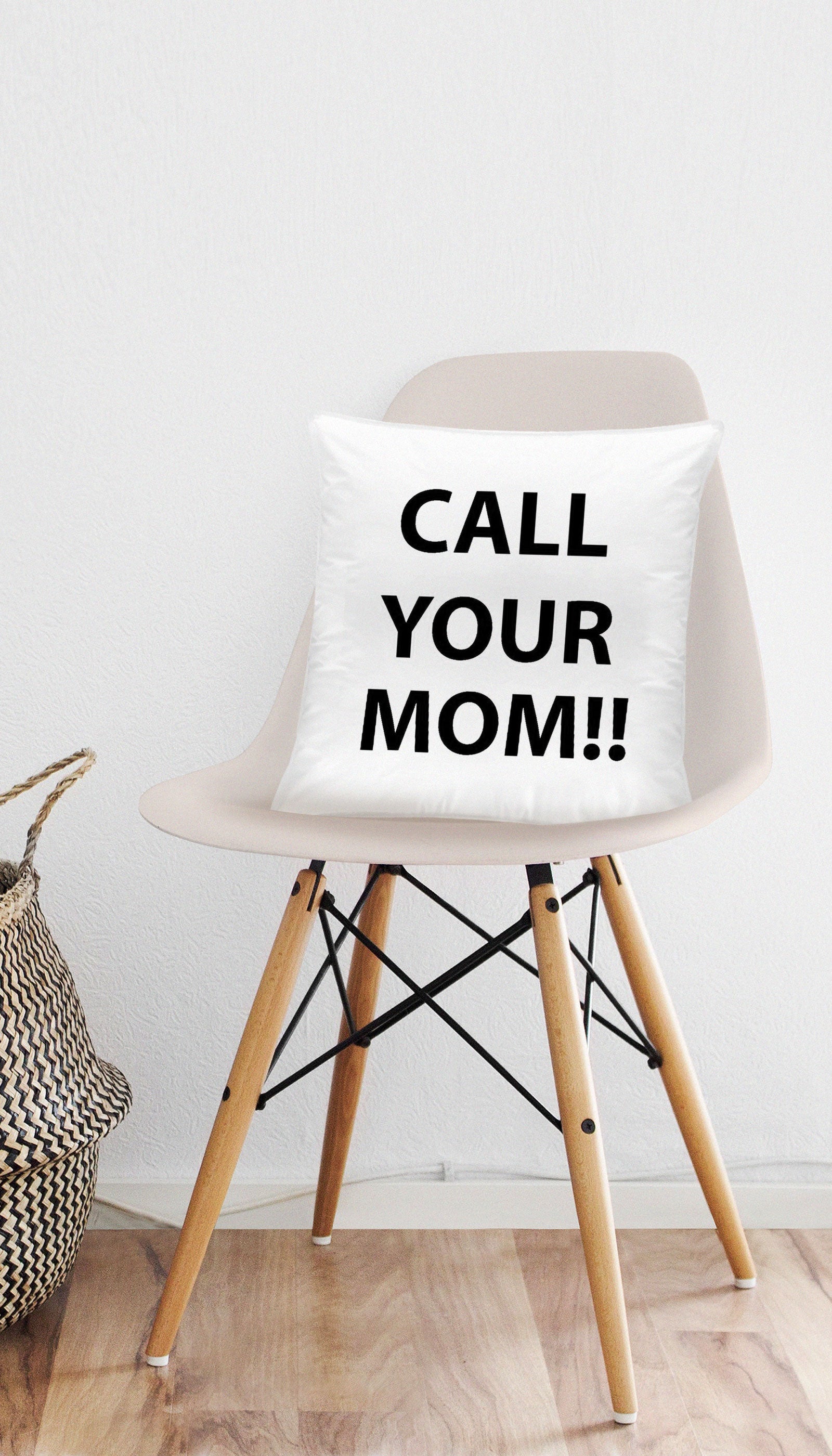 Call Your Mom Funny Home Throw Pillow Call Your Mom!! Funny & Clever Home Throw Pillow Gift | Sarcastic ME