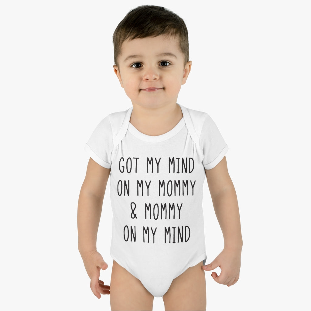 Mommy On My Mind Infant Onesie Mommy On My Mind Infant Onesie