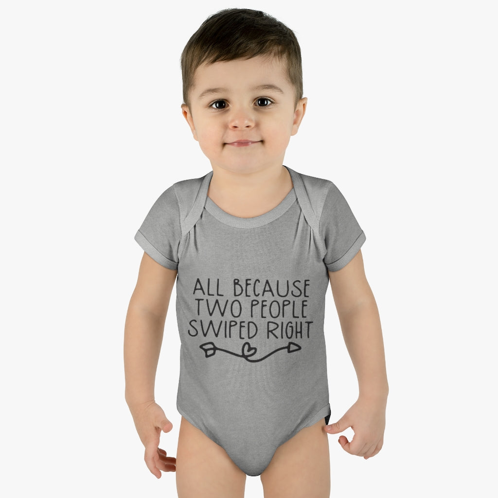 Swiped Right Infant Onesie Swiped Right Infant Onesie