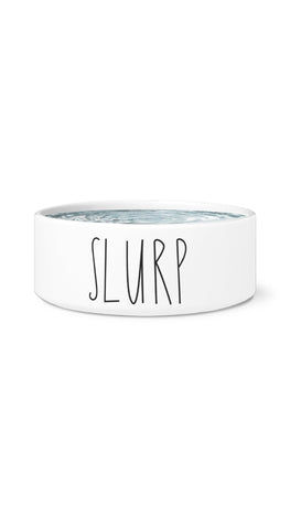 Slurp White Pet Bowl | Sarcastic Me