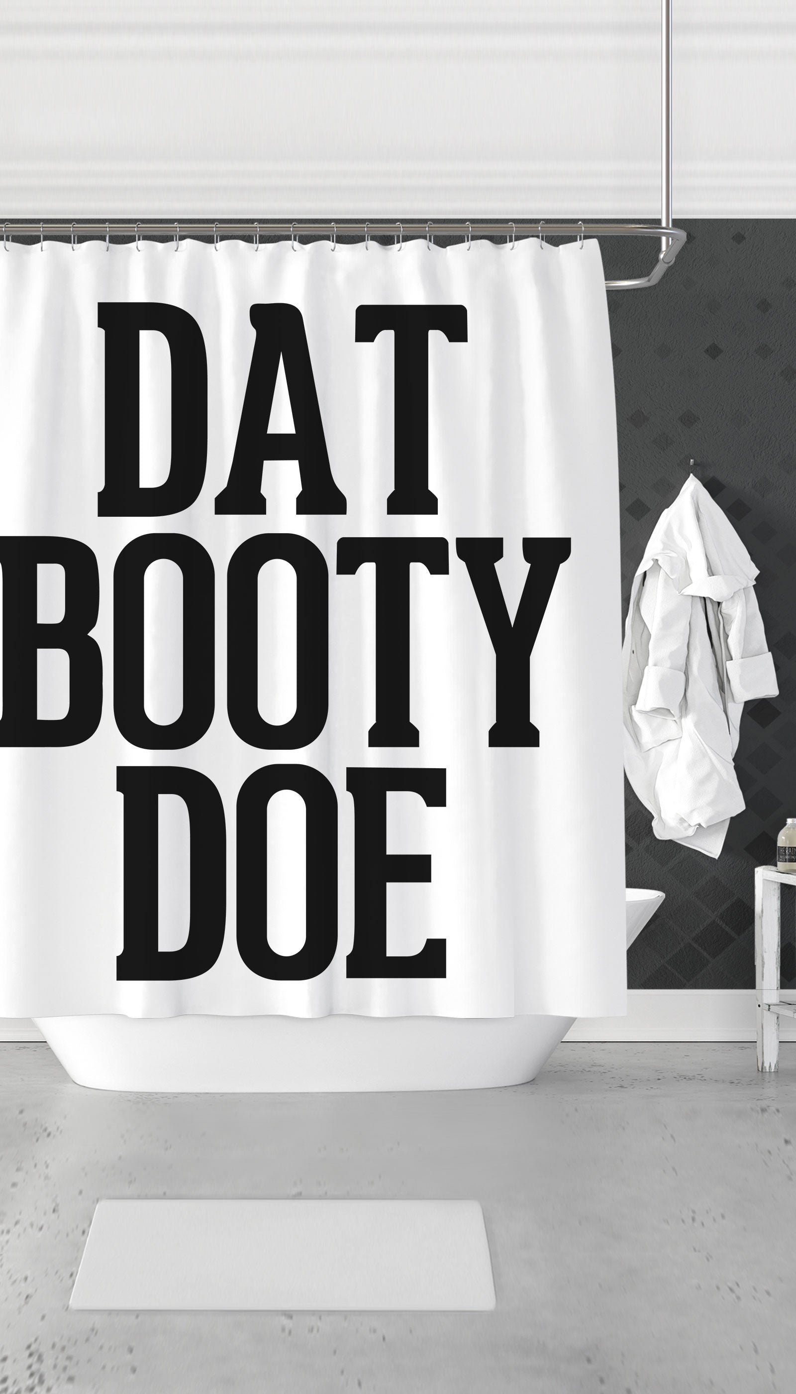 Dat Booty Doe Funny Shower Curtain Dat Booty Doe Funny Dorm Shower Curtain Gift | Sarcastic ME