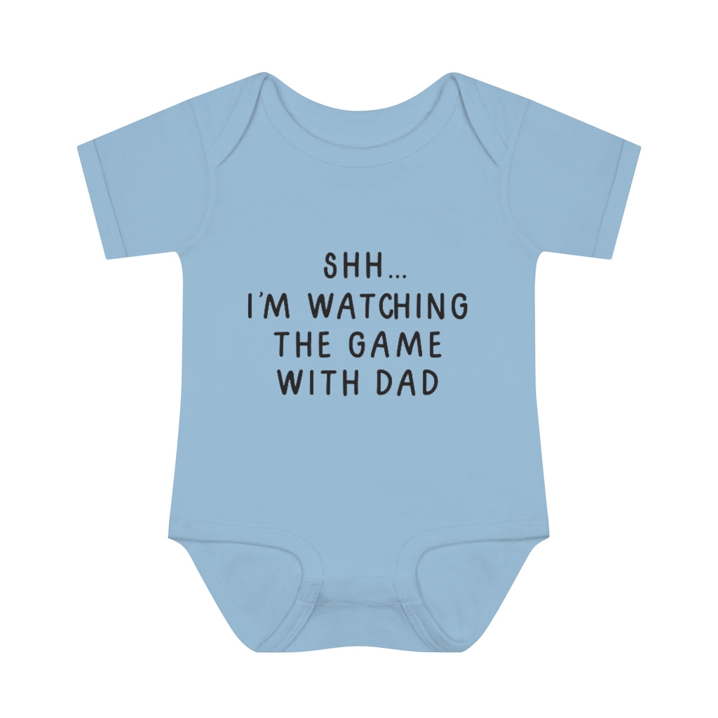 Watching The Game With Dad Infant Onesie Watching The Game With Dad Infant Onesie