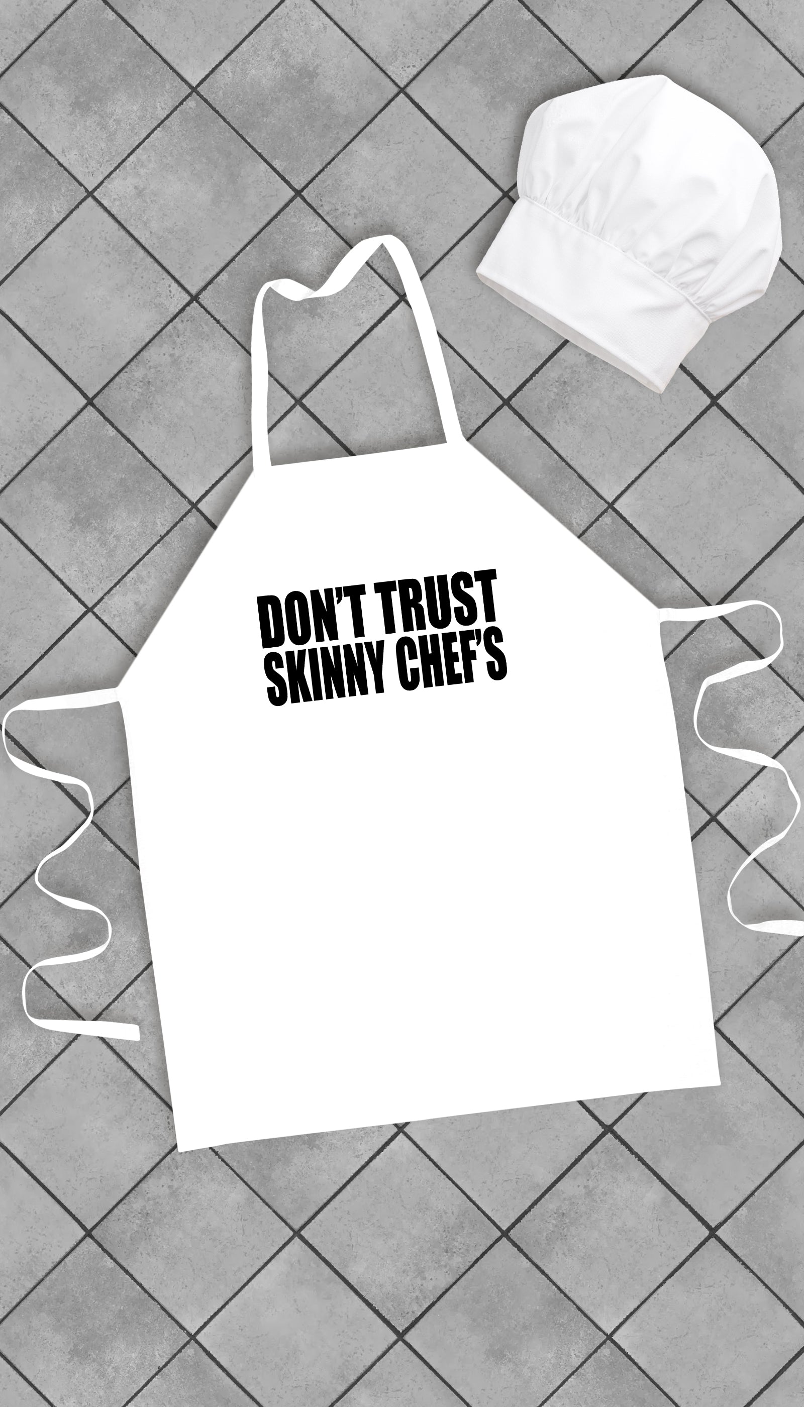 Don't Trust Skinny Chefs Funny Kitchen Apron Don't Trust Skinny Chefs Funny Kitchen Apron | Sarcastic Me