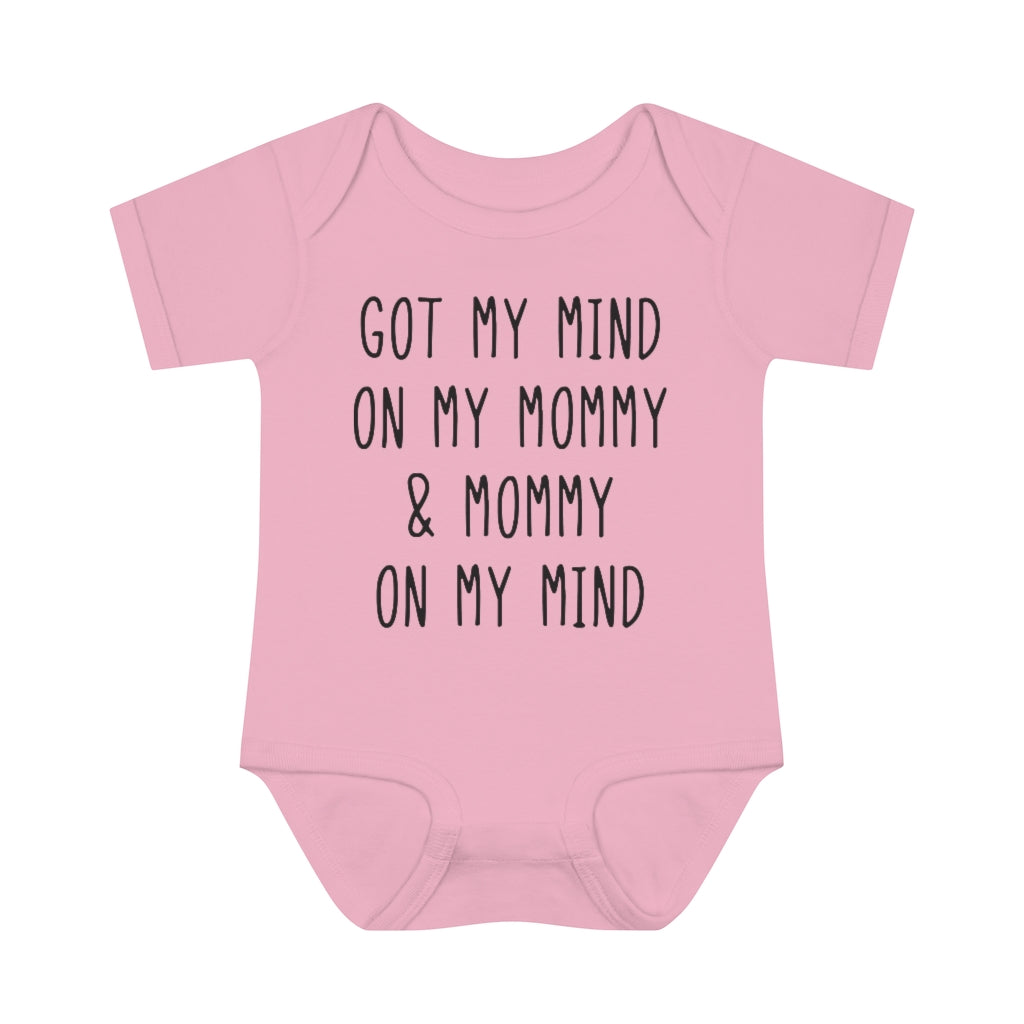Mommy On My Mind Infant Onesie Mommy On My Mind Infant Onesie
