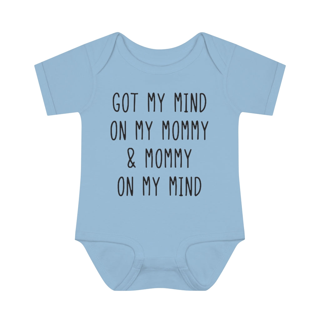 Mommy On My Mind Infant Onesie Mommy On My Mind Infant Onesie