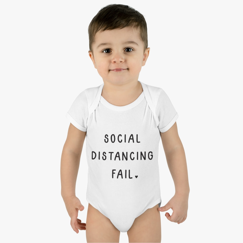 Social Distancing Fail Infant Onesie Social Distancing Fail Infant Onesie