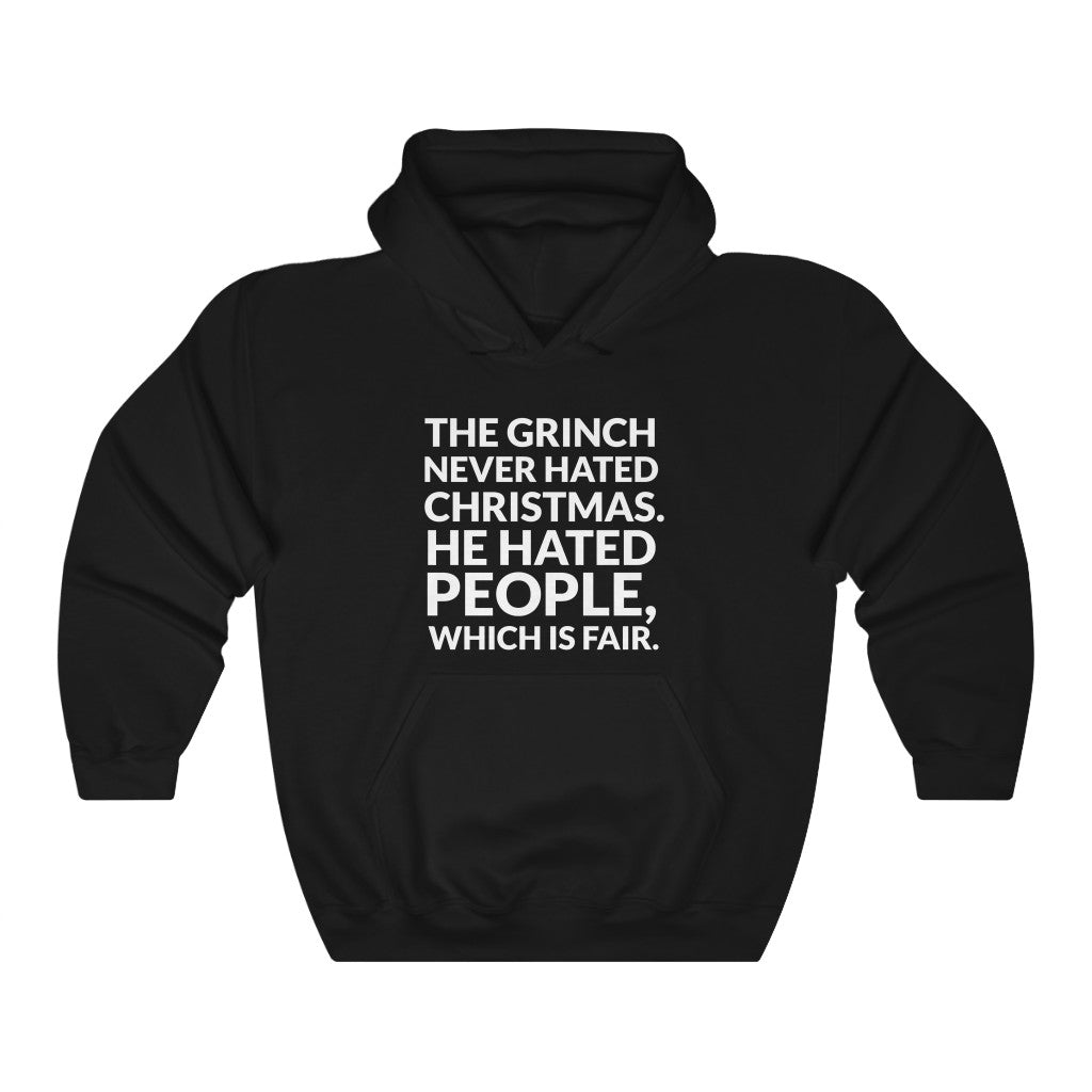 The Grinch Never Hated Christmas Hooded Sweatshirt The Grinch Never Hated Christmas Hooded Sweatshirt